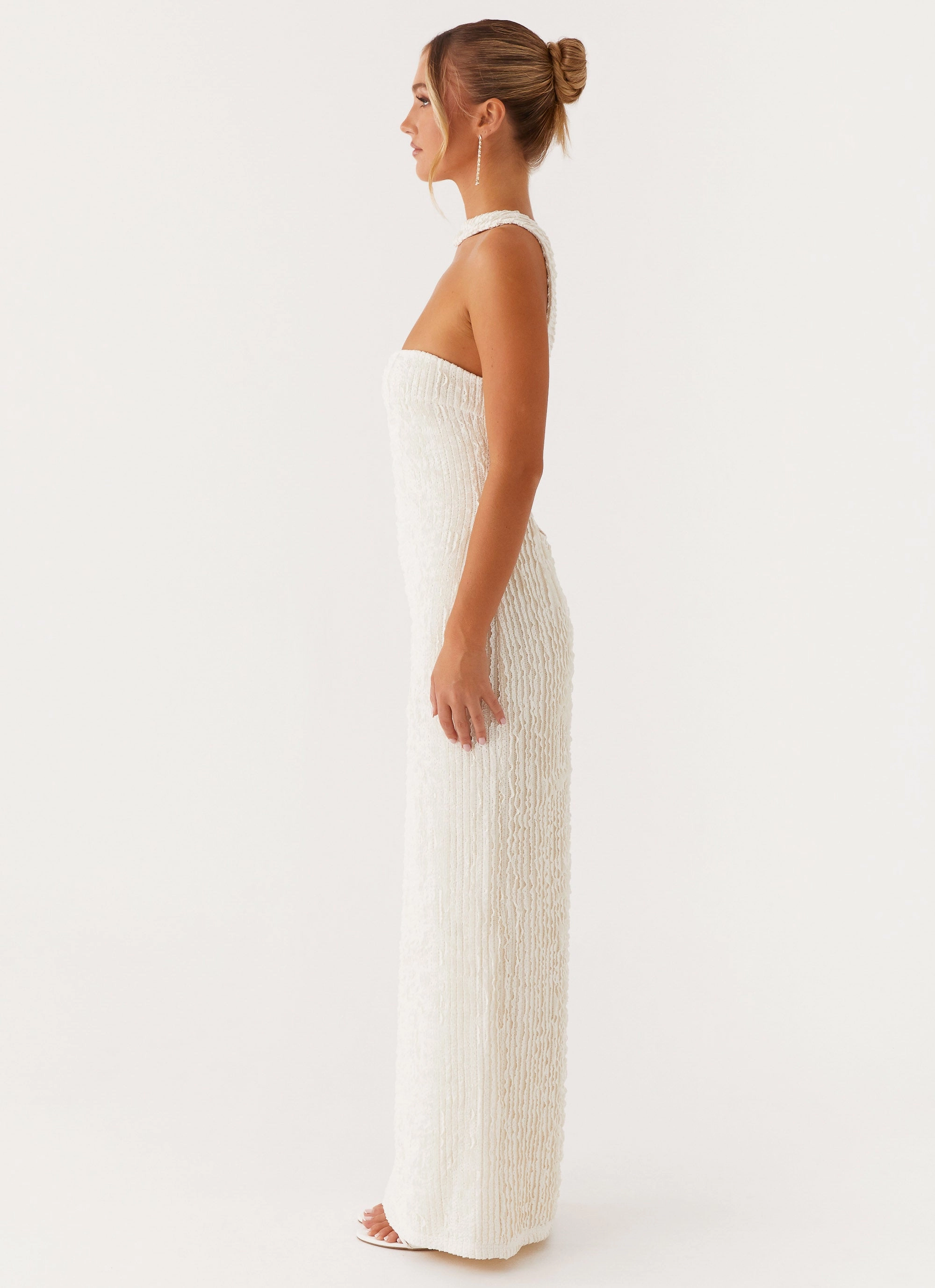 Sadie Maxi Dress - Ivory Easy Pairing Fall Silhouette