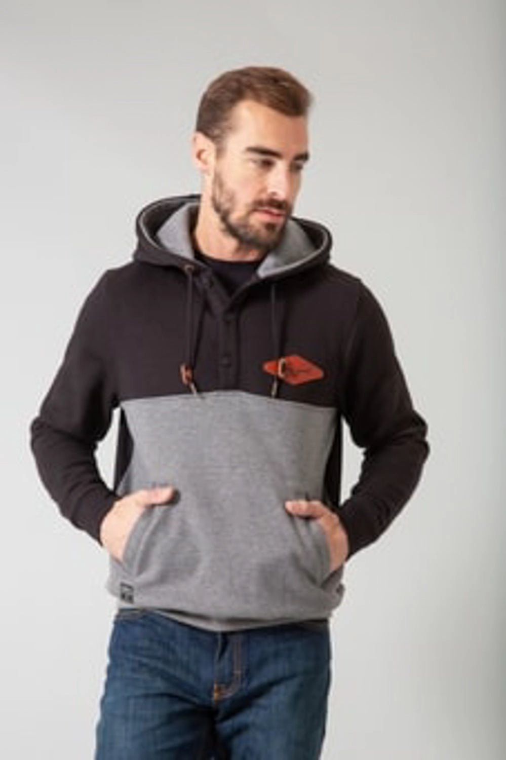 Softshell Coating Kimes Ranch Mens Ogden Hood Black Cotton blend Hoodie