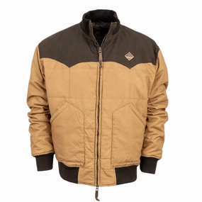 STS Ranchwear Mens Gus Caramel/Chocolate 100% Cotton Canvas Jacket OdorControl Treatment Rubberized Edging