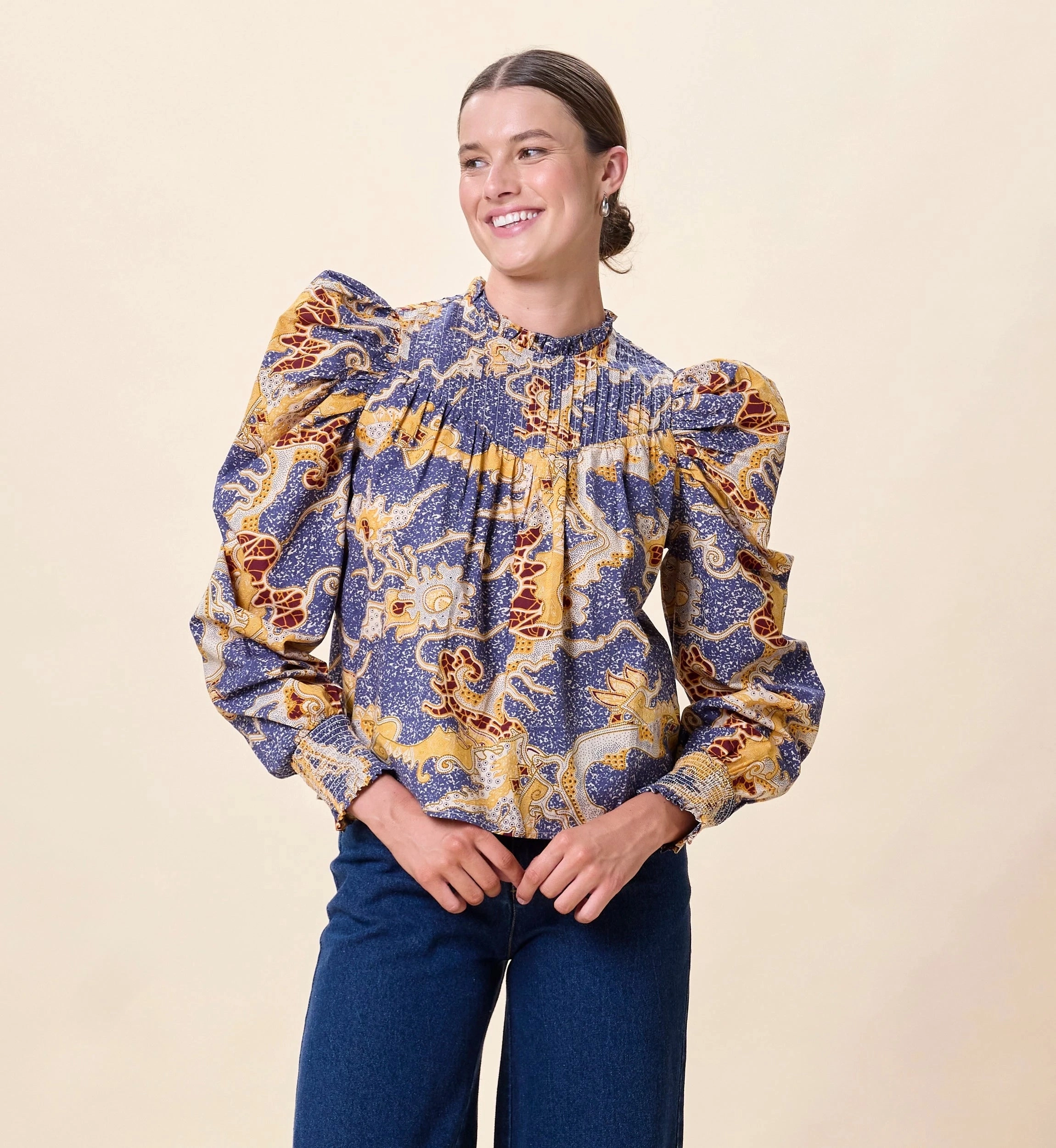 Casual Tee Irina Blouse | Blue Castello