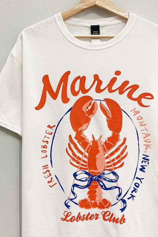Marine Lobsters Tee S-XL Trendy Sweater Temperature Control Fabric