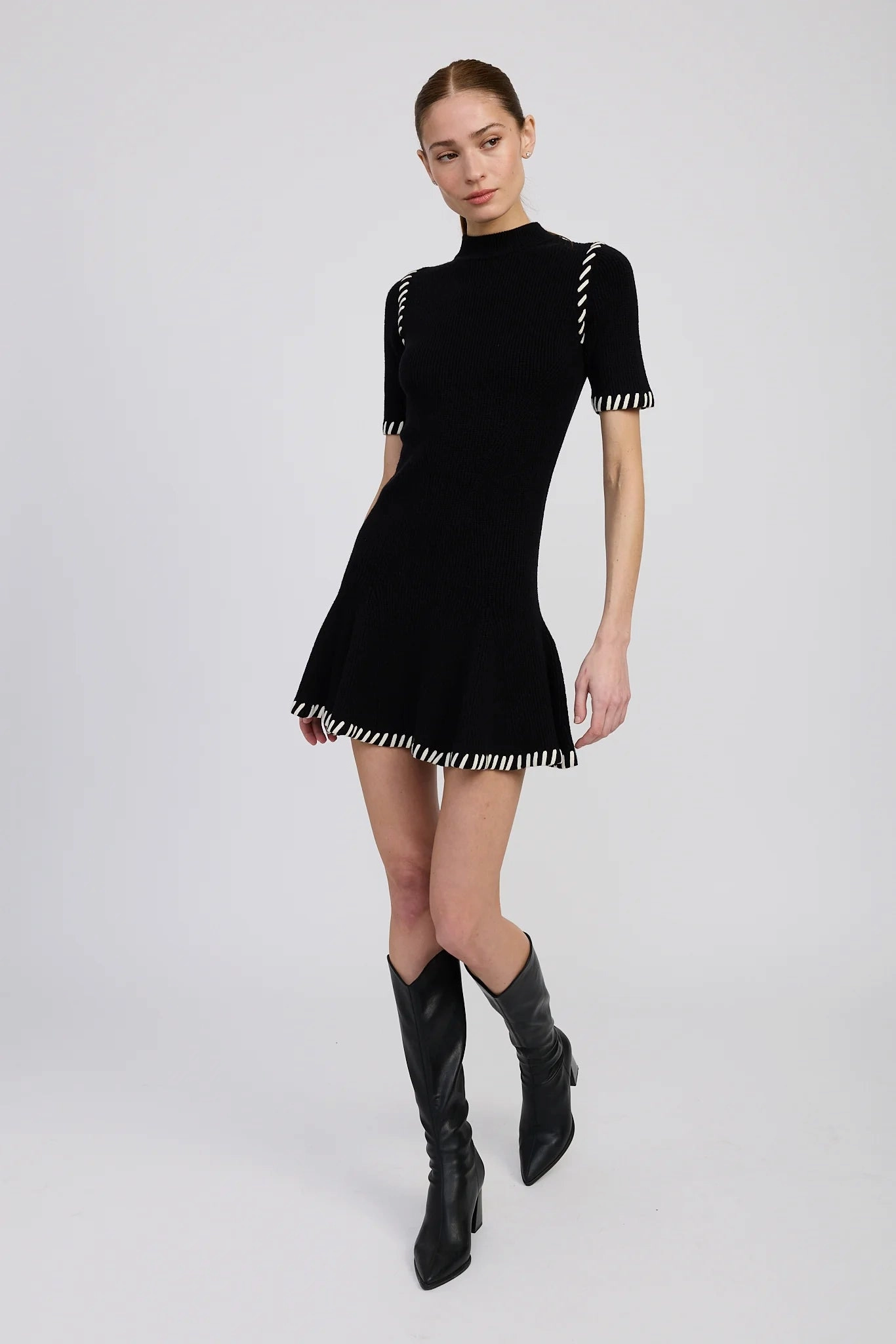 Romilla Stitch Mini Dress Semi Formal