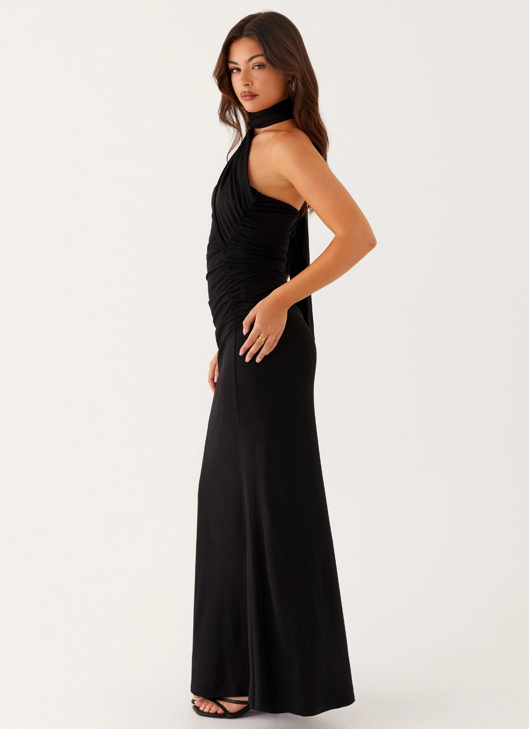 Songbird Maxi Dress - Black Crisp Silhouette