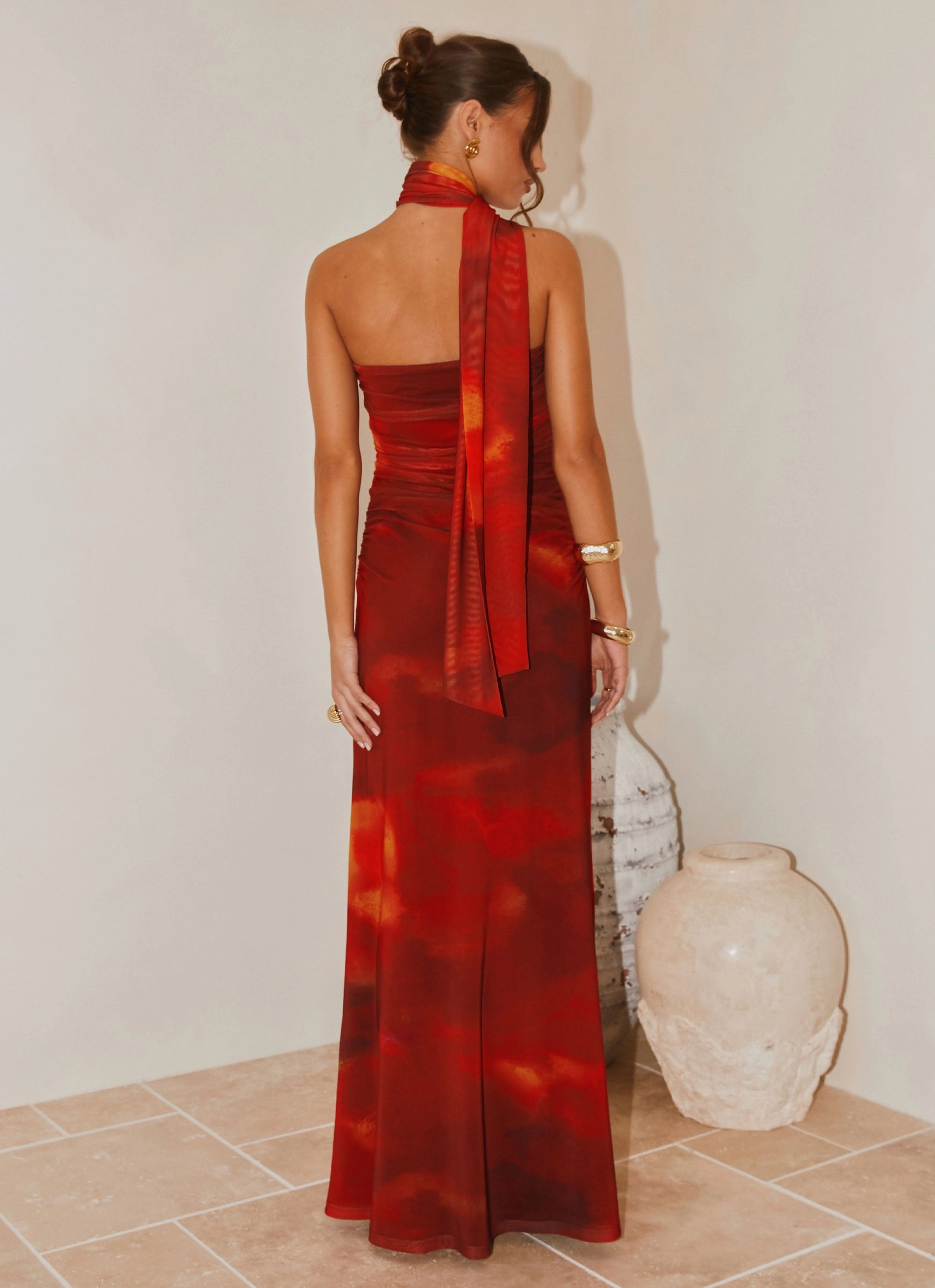 Songbird Maxi Dress - Scarlet Blur Gentle Look