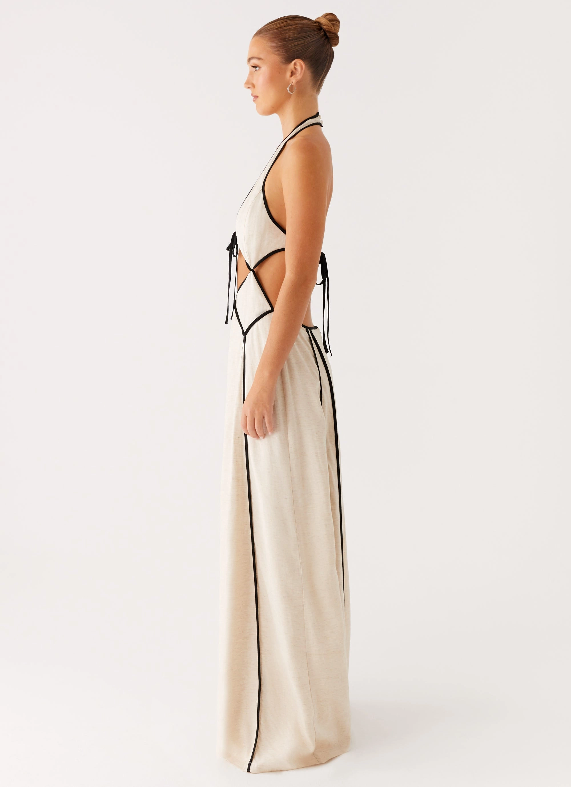 Sonnet Maxi Dress - Oatmeal Modest Look Comfy Style
