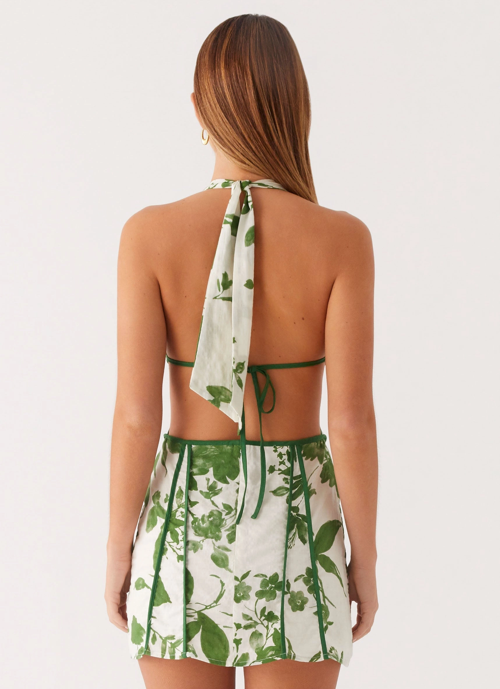 Crisp Silhouette Classy Look Sonnet Mini Dress - Verdant Bloom