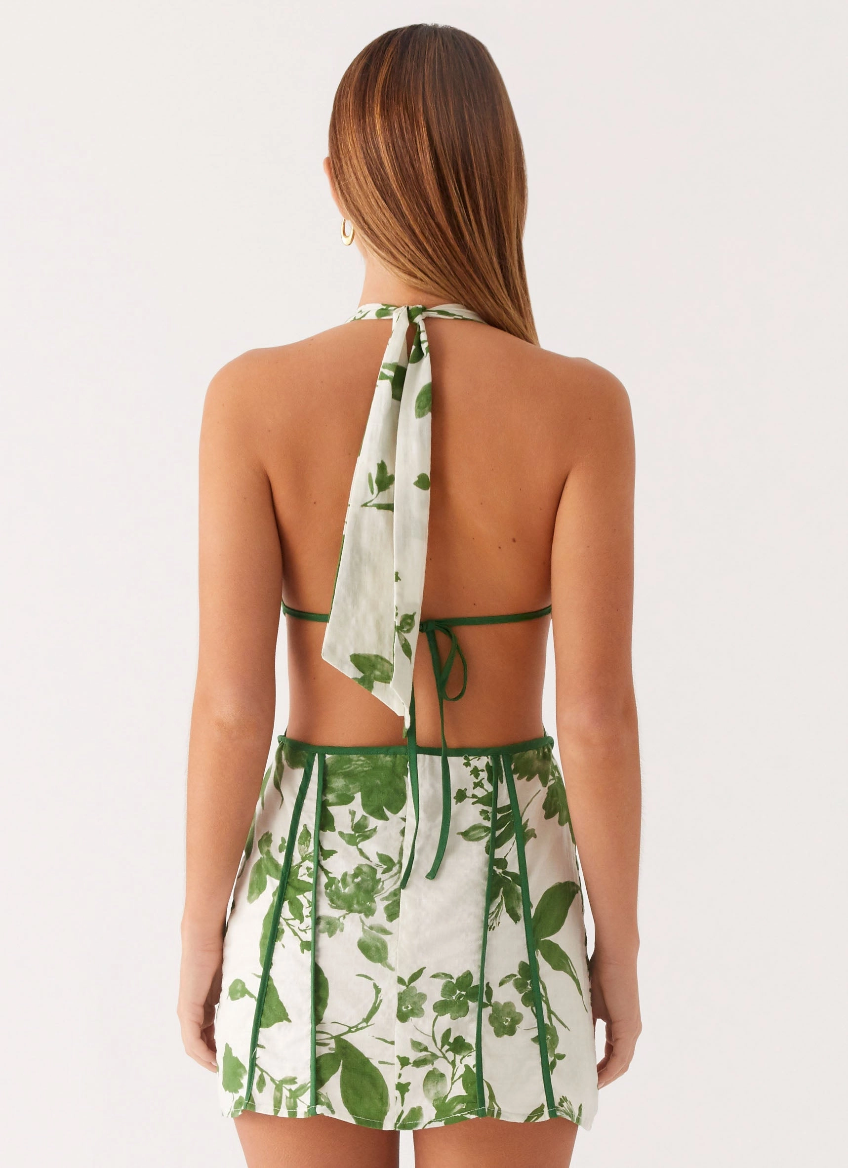 Sonnet Mini Dress - Verdant Bloom Chill Design confident look