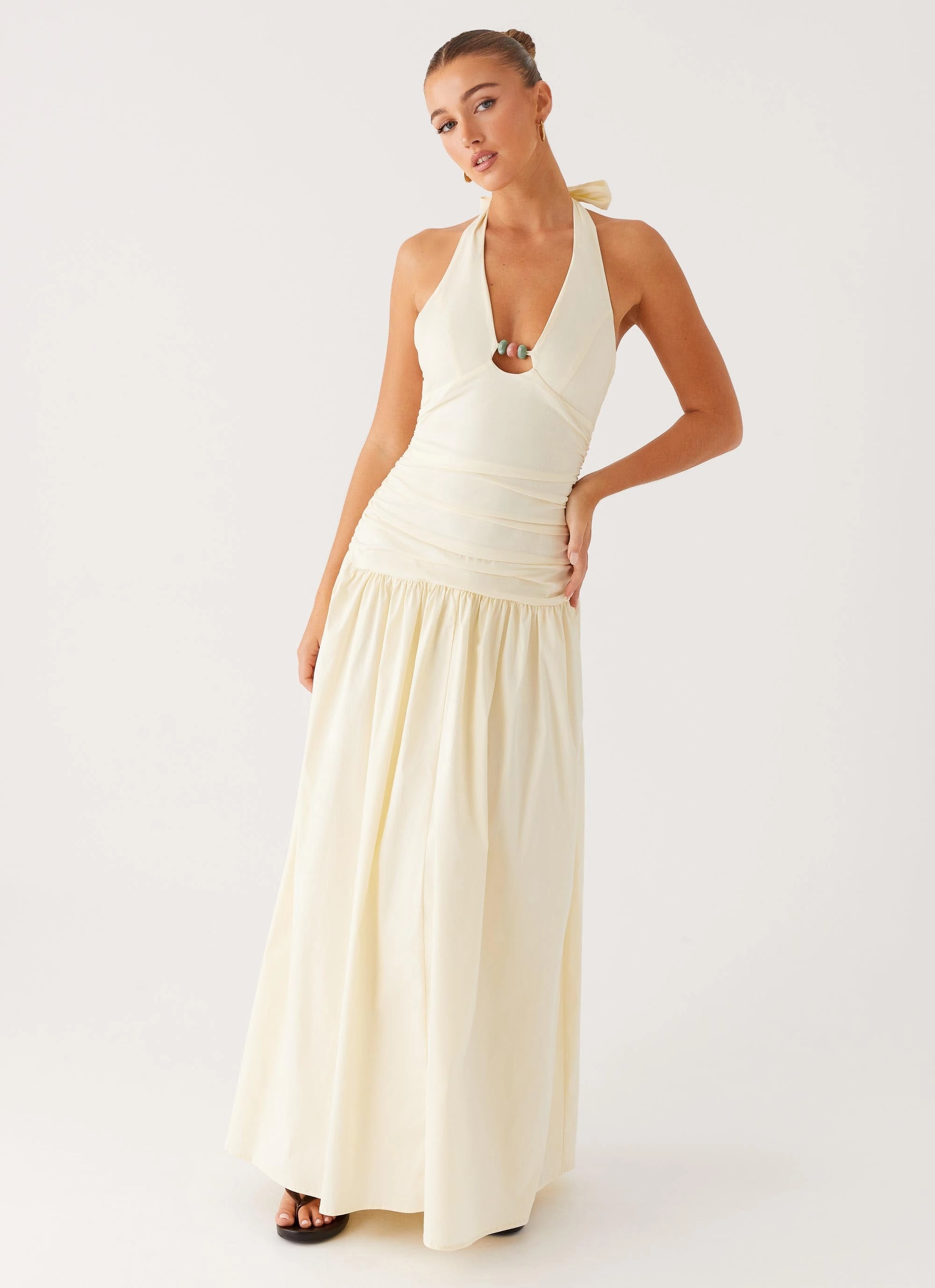 Val Maxi Dress - Lemon Coastal Chic