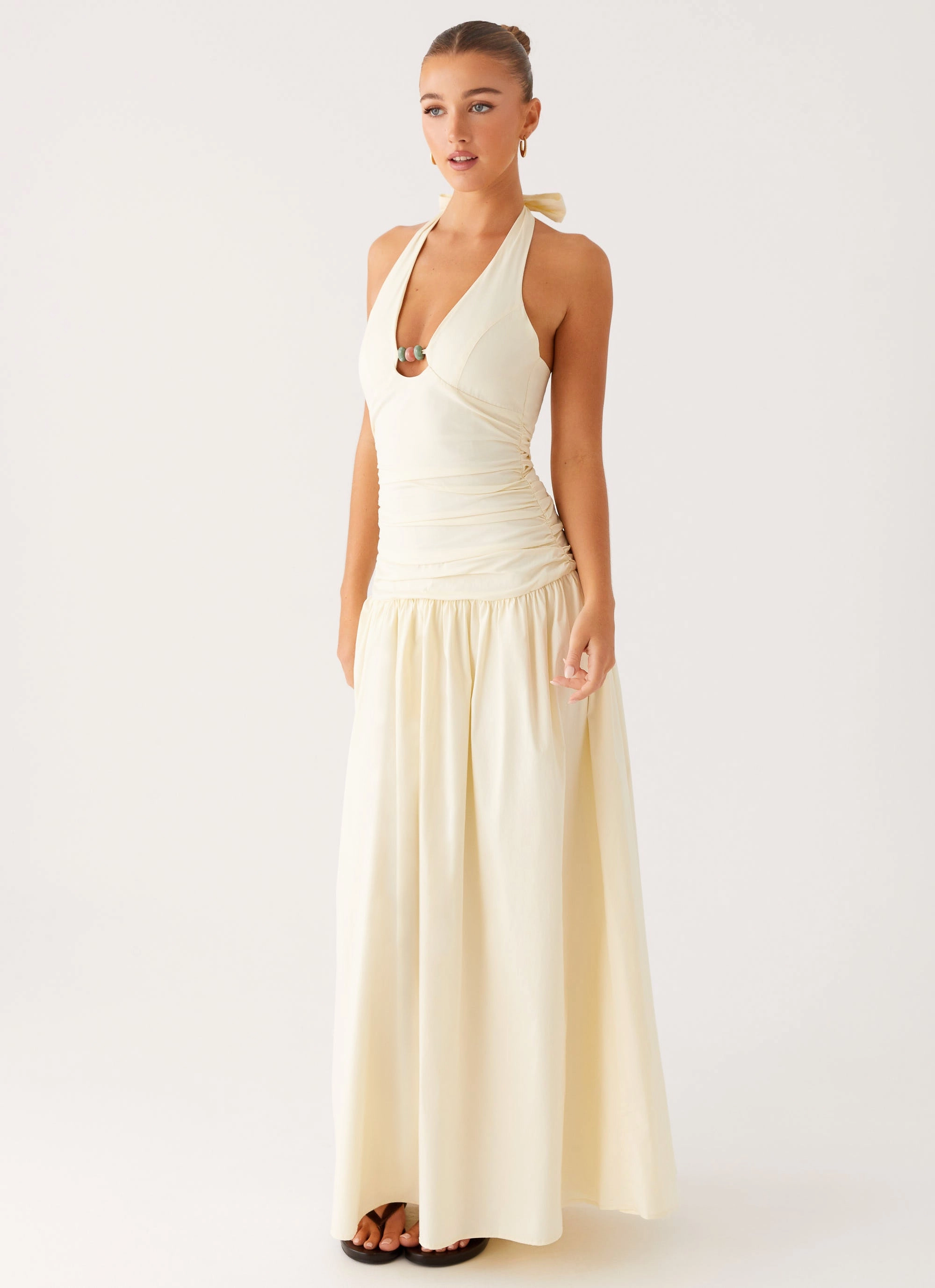 Val Maxi Dress - Lemon Easy Comfort Look