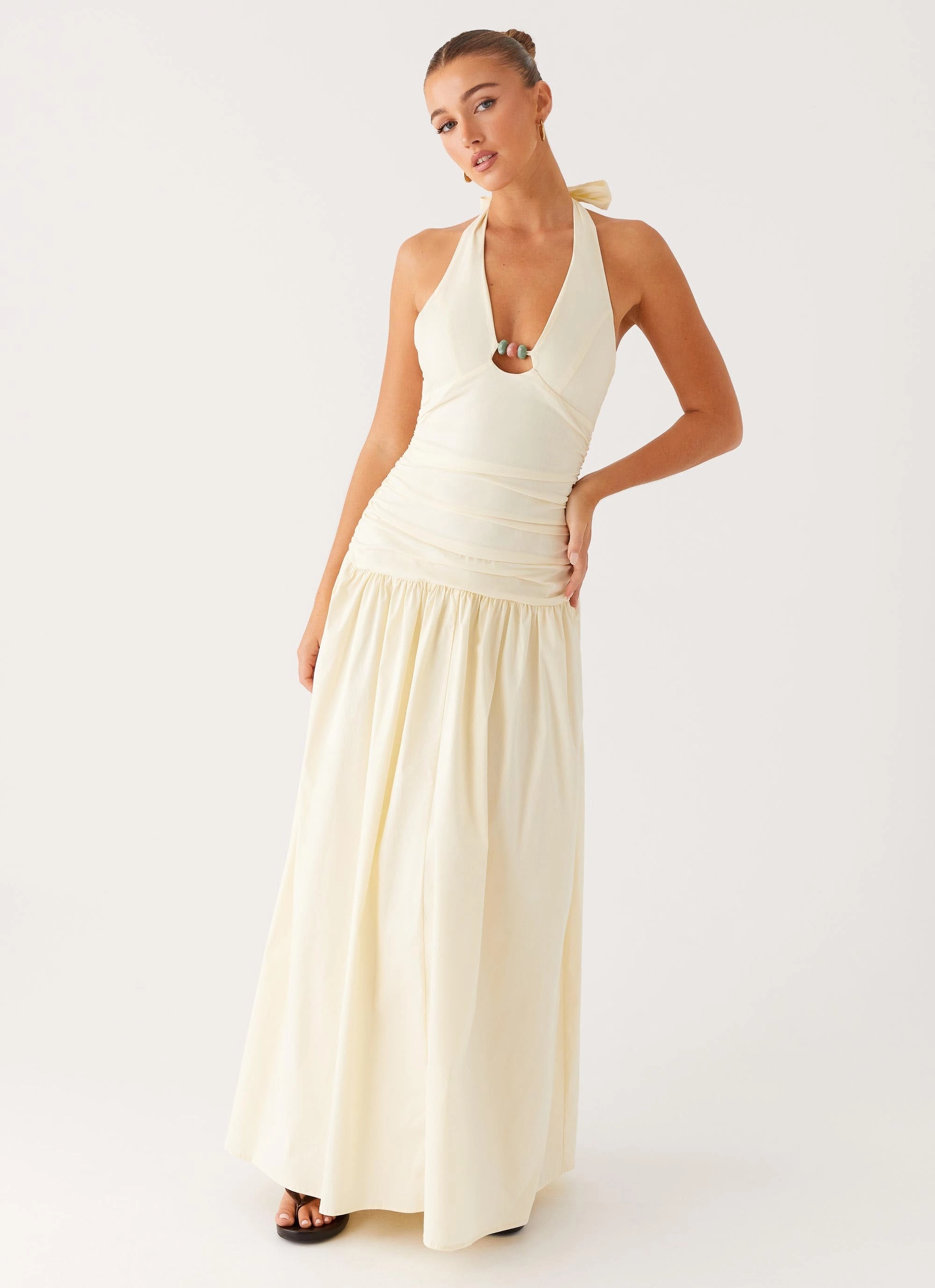 Soft-touch Val Maxi Dress - Lemon