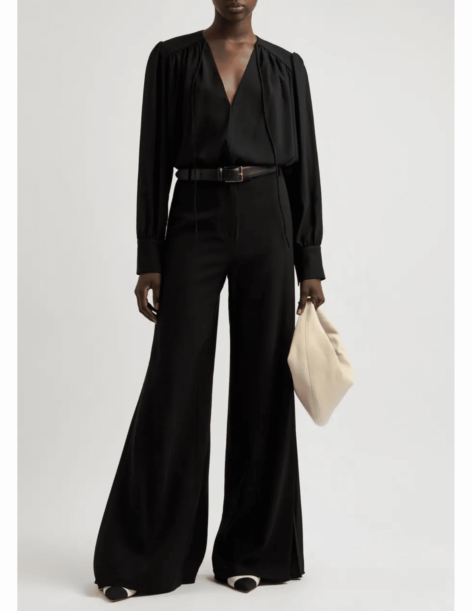 Simkhai Fowler Long Sleeve V-Neck Blouse Fashion-Forward