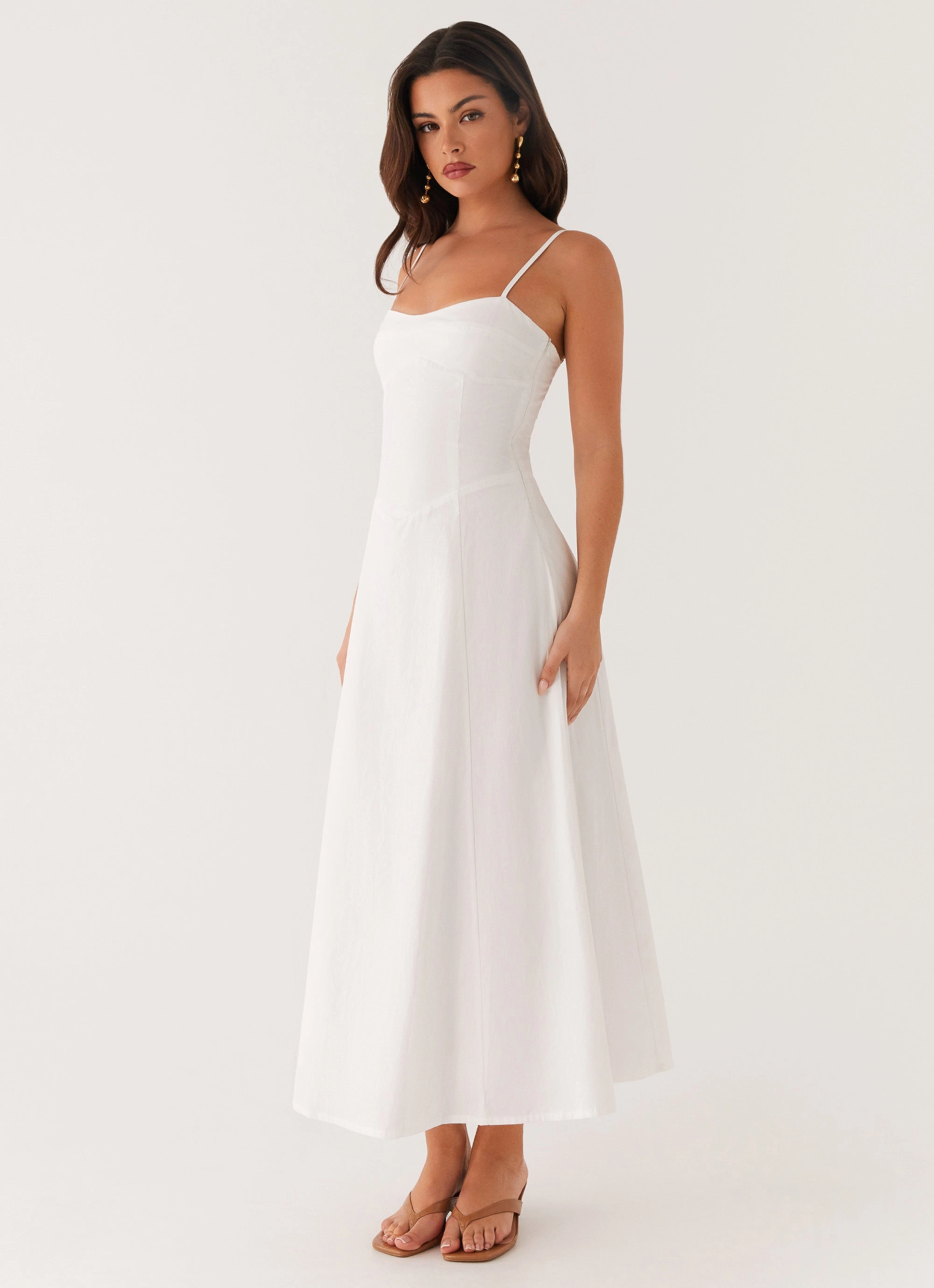 Noosa Midi Dress - White Effortless Wear