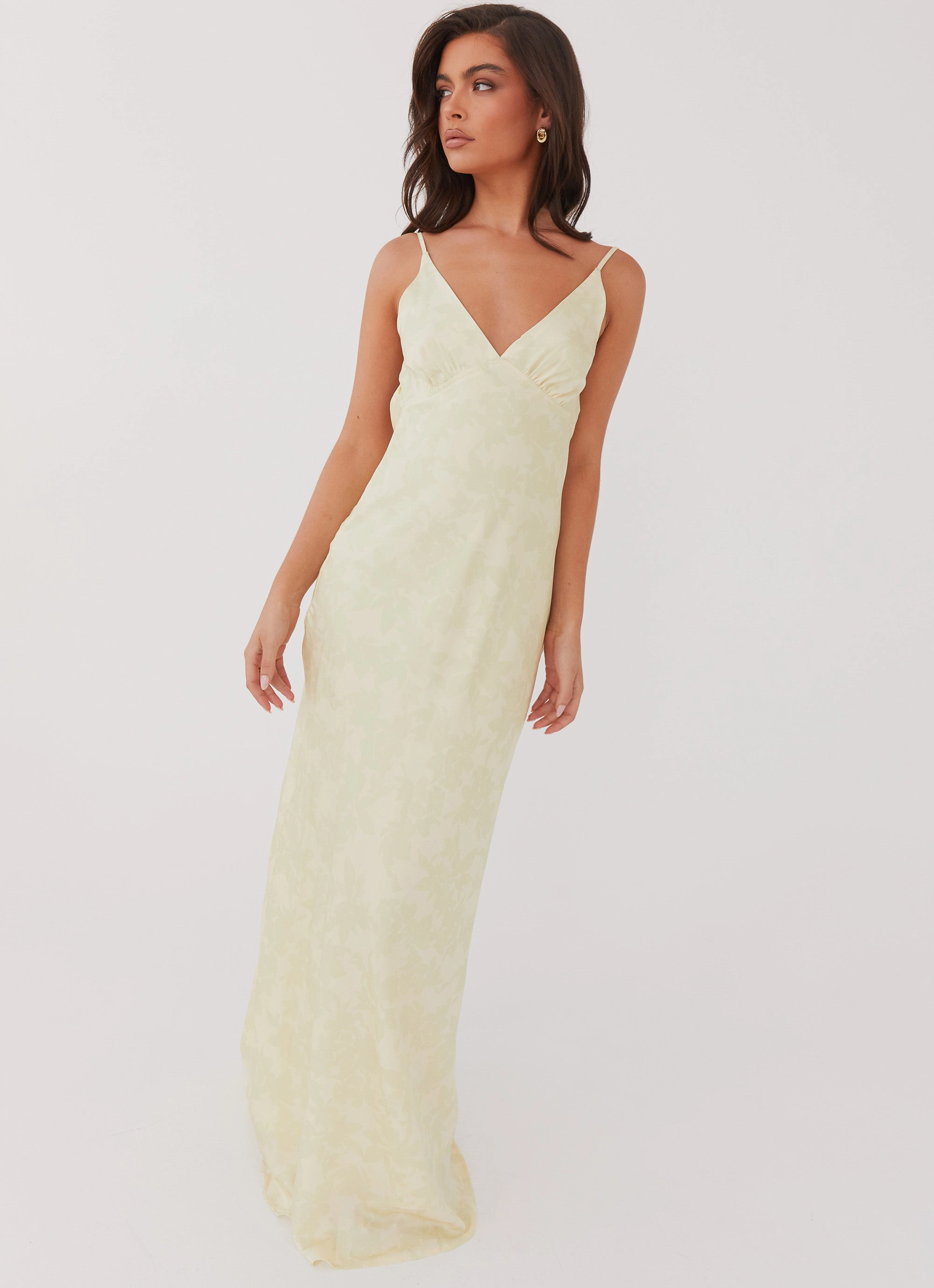 Belted-Style Sorrento Sun Maxi Dress - Yellow Floral