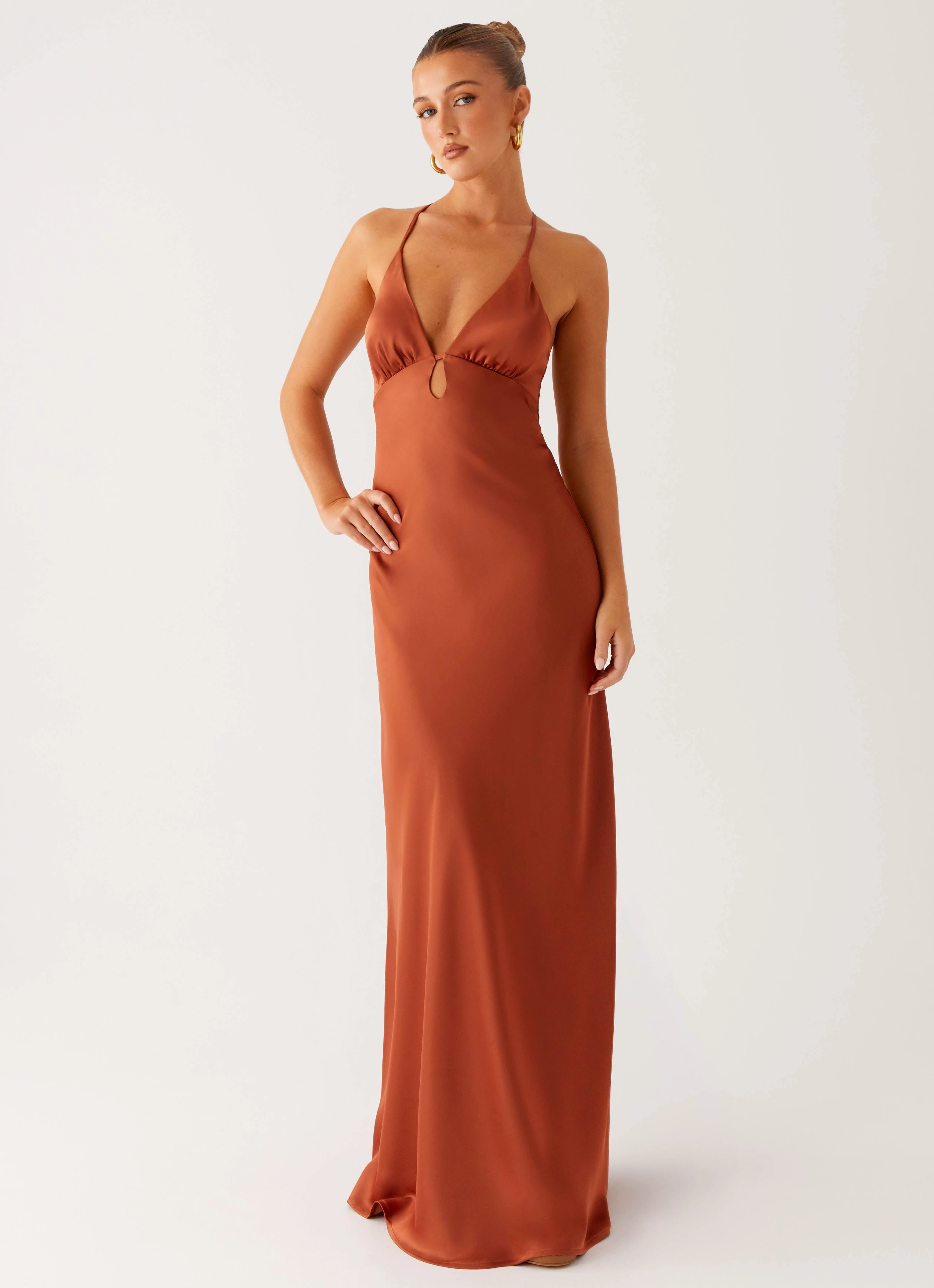 Perfect Layers City Flow Sundowner Maxi Dress - Rust
