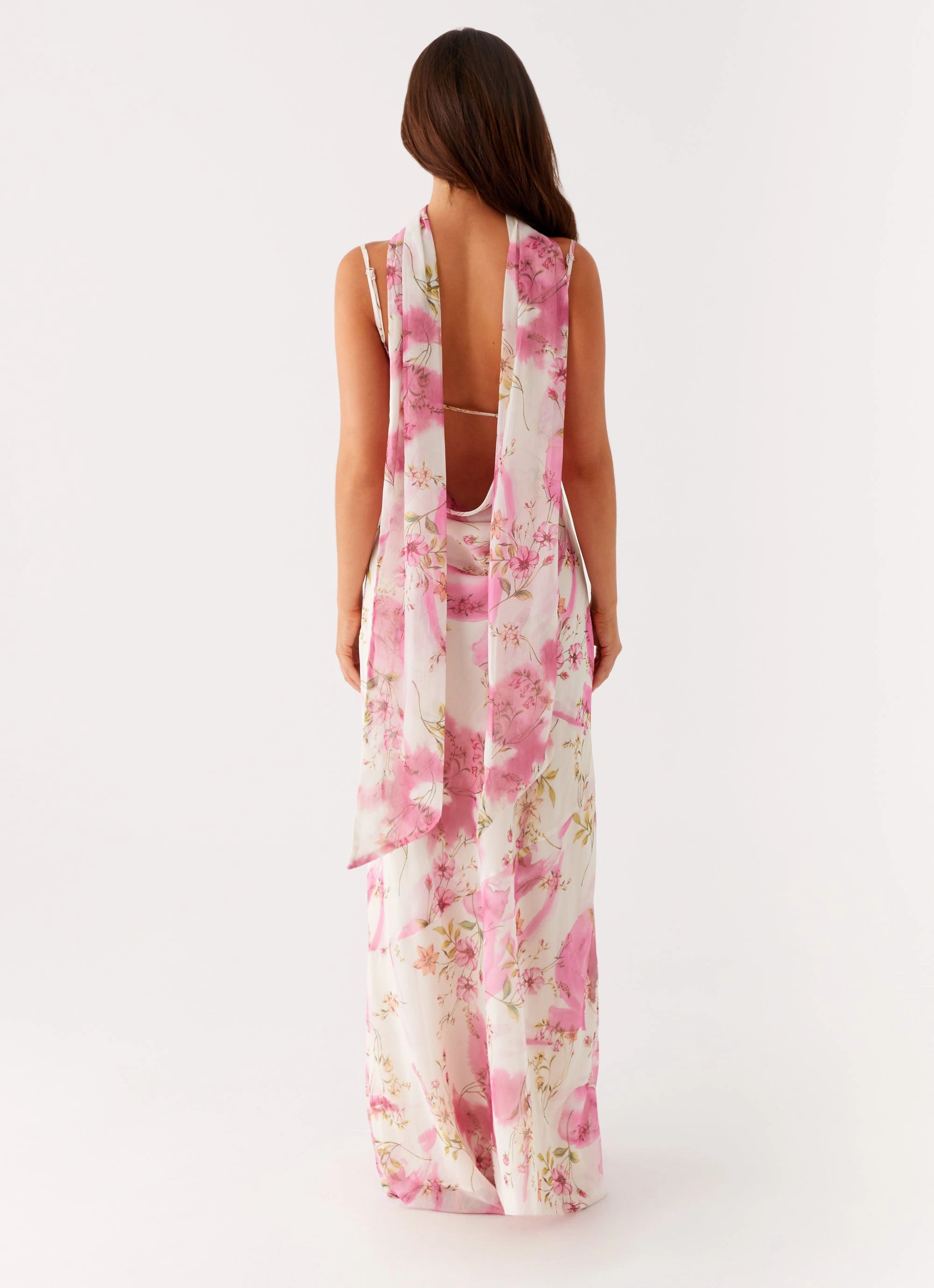 Smooth Mood Spencer Maxi Dress - Ivory Floral Print