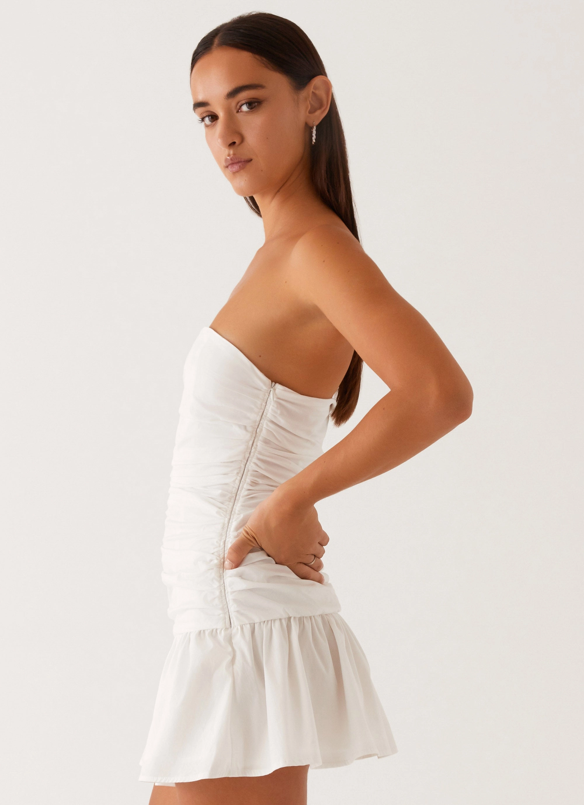 Carmel Mini Dress - White Everyday Flow Contemporary Layer