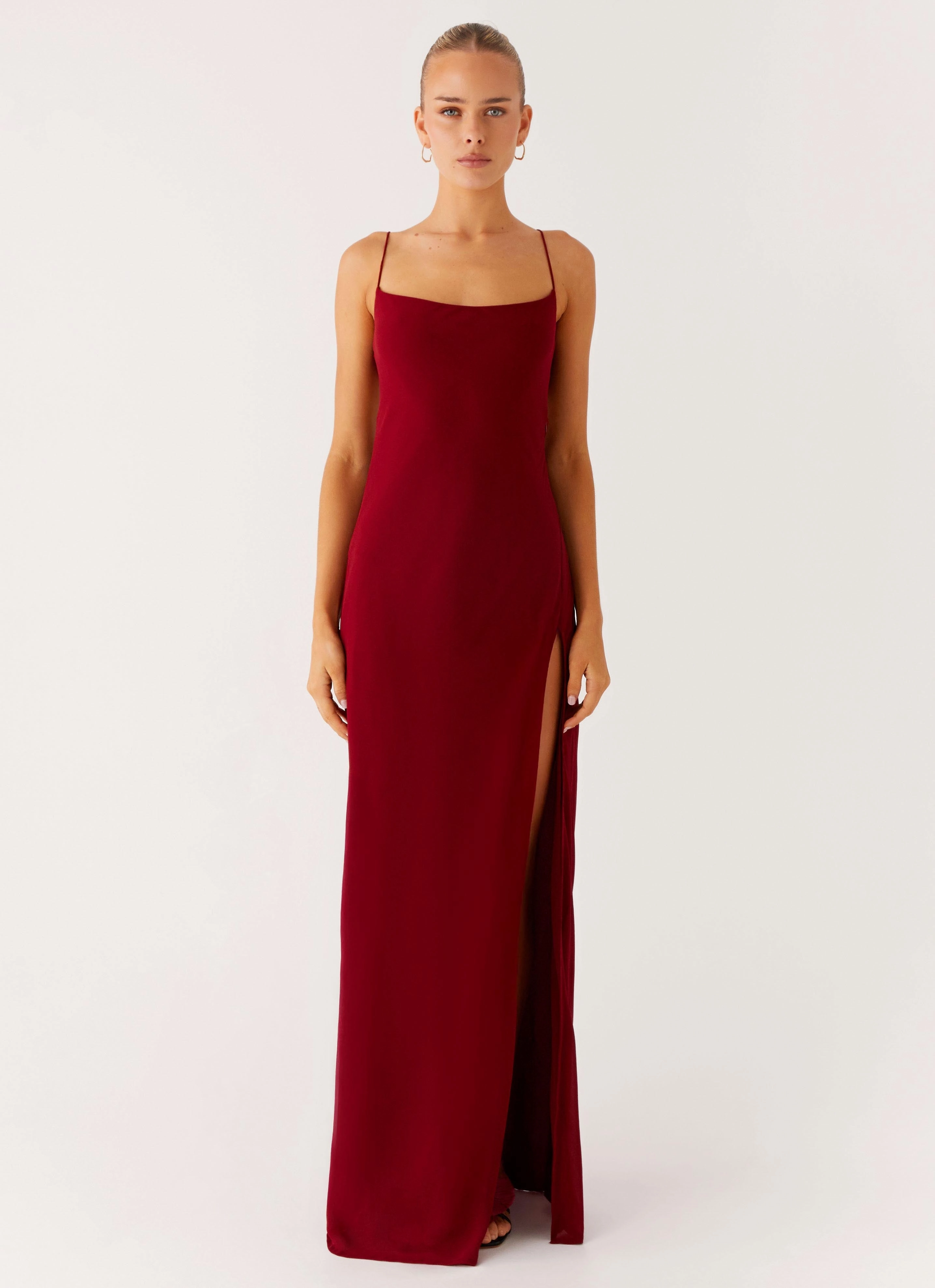 Casual Days Linen Vibe Alouette Maxi Dress - Burgundy