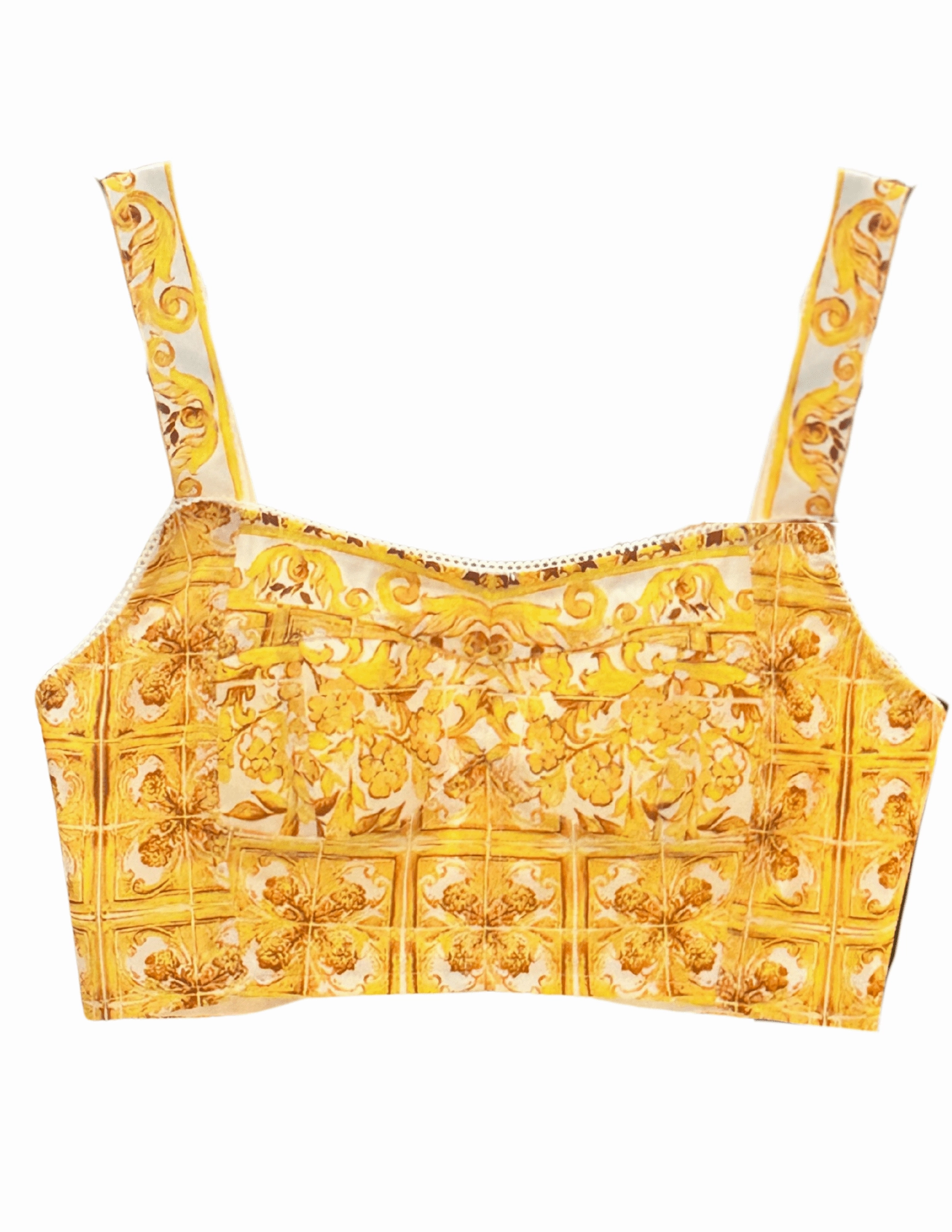 MultiPocket Configuration St. Barths La Robe Mediterranean Tile Bustier Bra Top