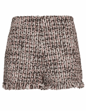 Self-Portrait Fringe Hem Boucle Short SALE Daily Layer Fun Prints