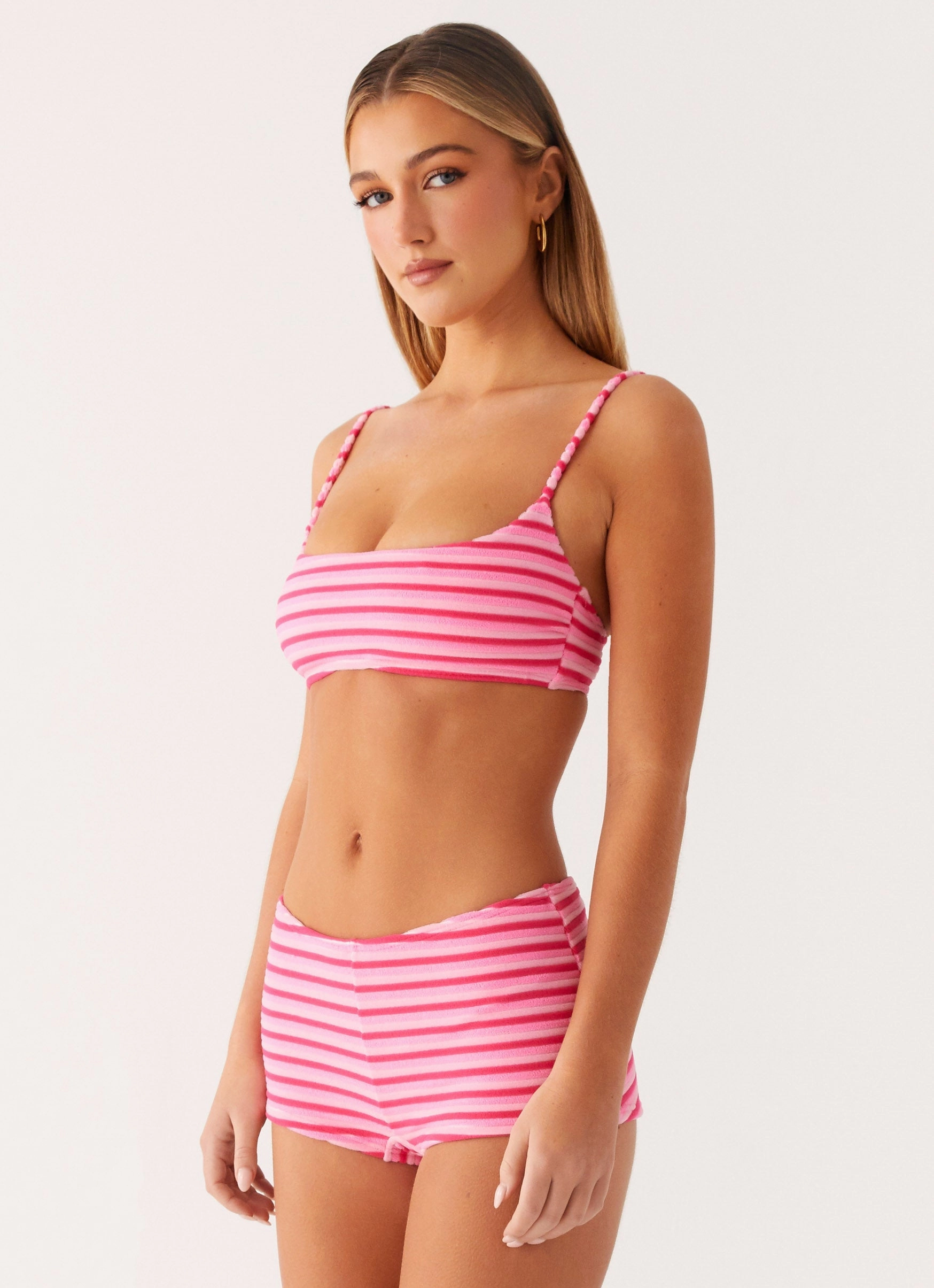 Relaxation Wear UPF Protective Layer Mauritius Swim Short - Pink Stripe