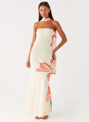 Calm Texture Under The Pagoda Maxi Dress - Siena Floral