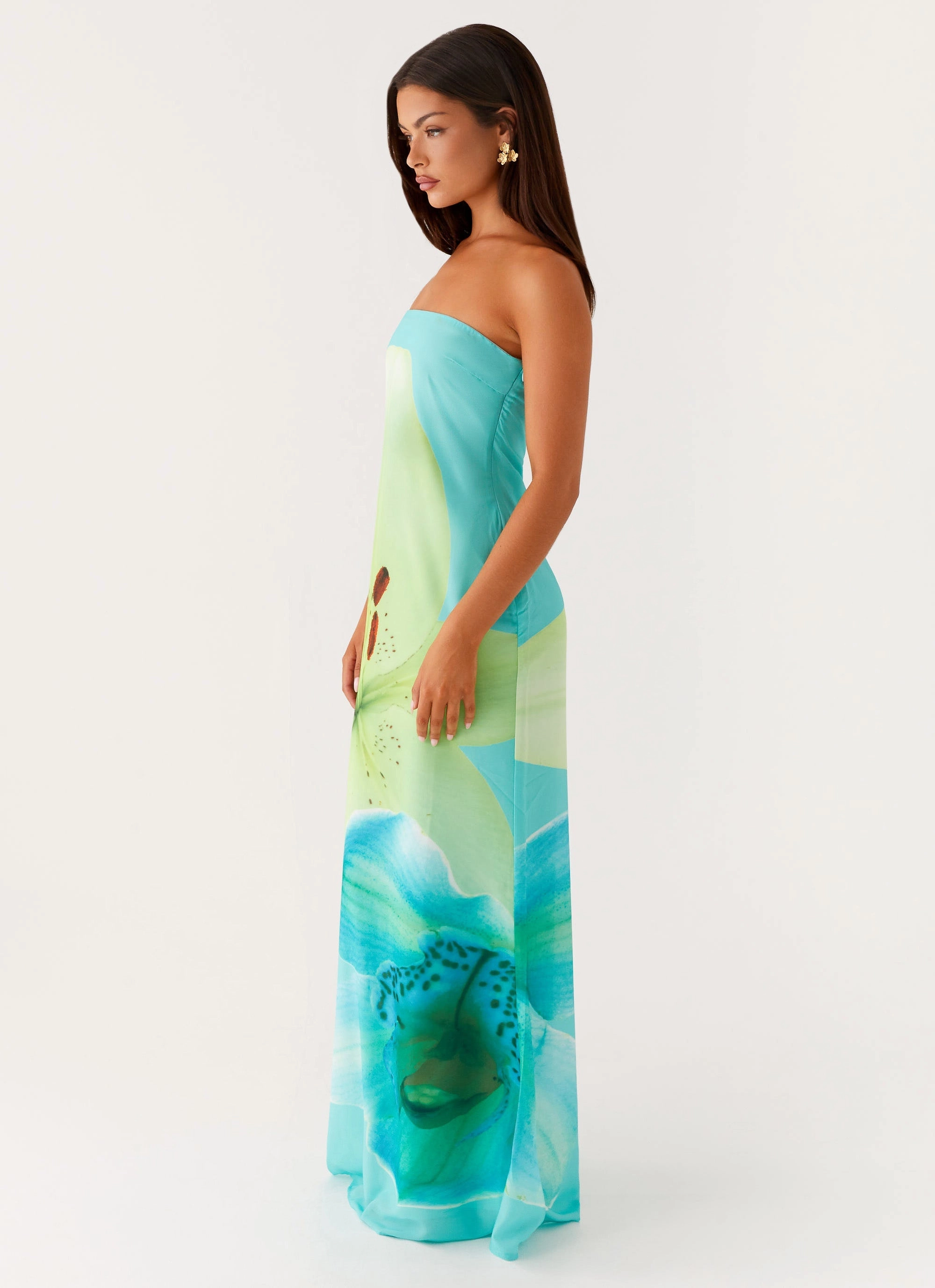 Darcy Maxi Dress - Turquoise Floral Seasonal Layer