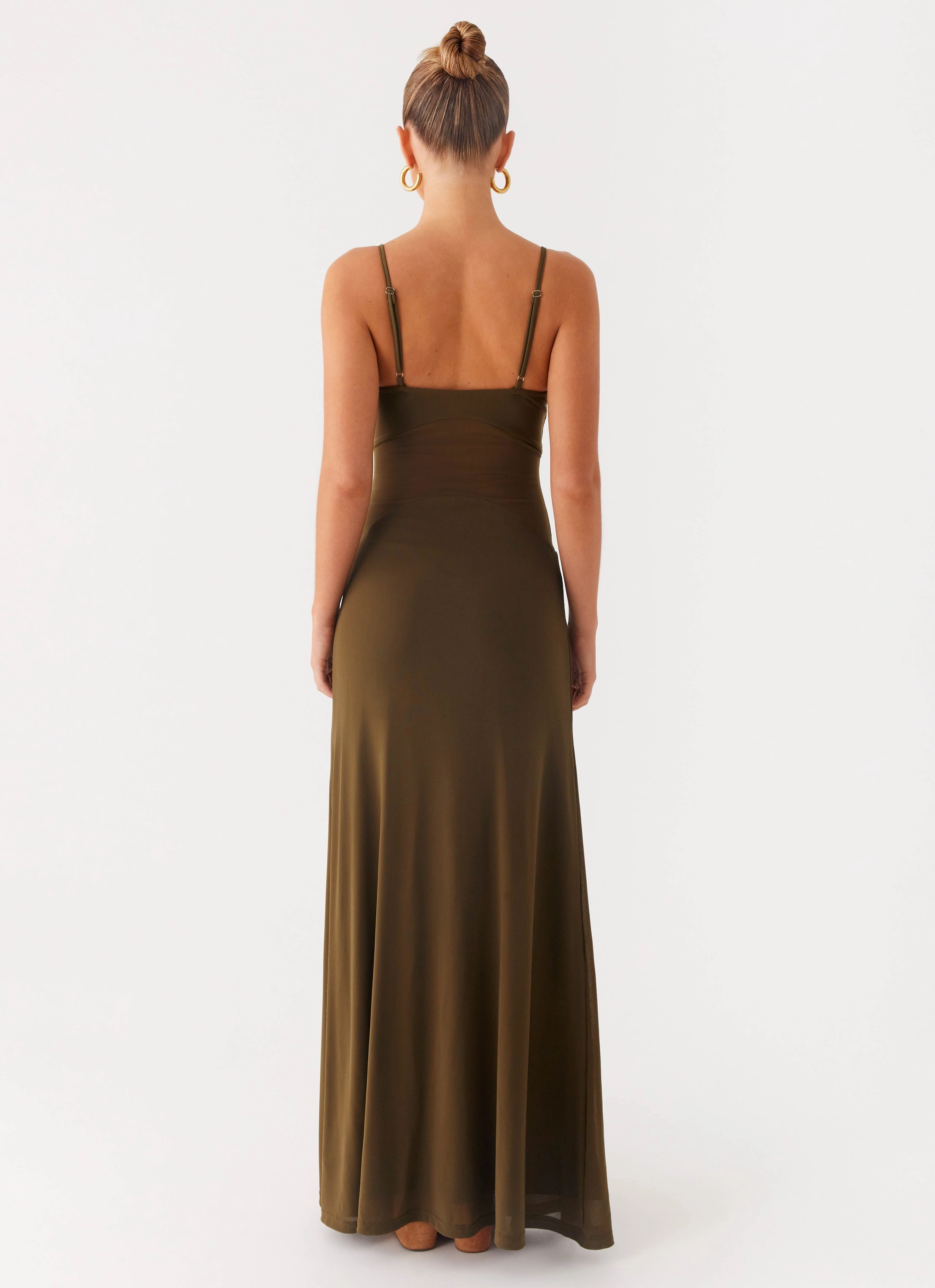 Neutral Base Everyday Use Starfall Maxi Dress - Khaki