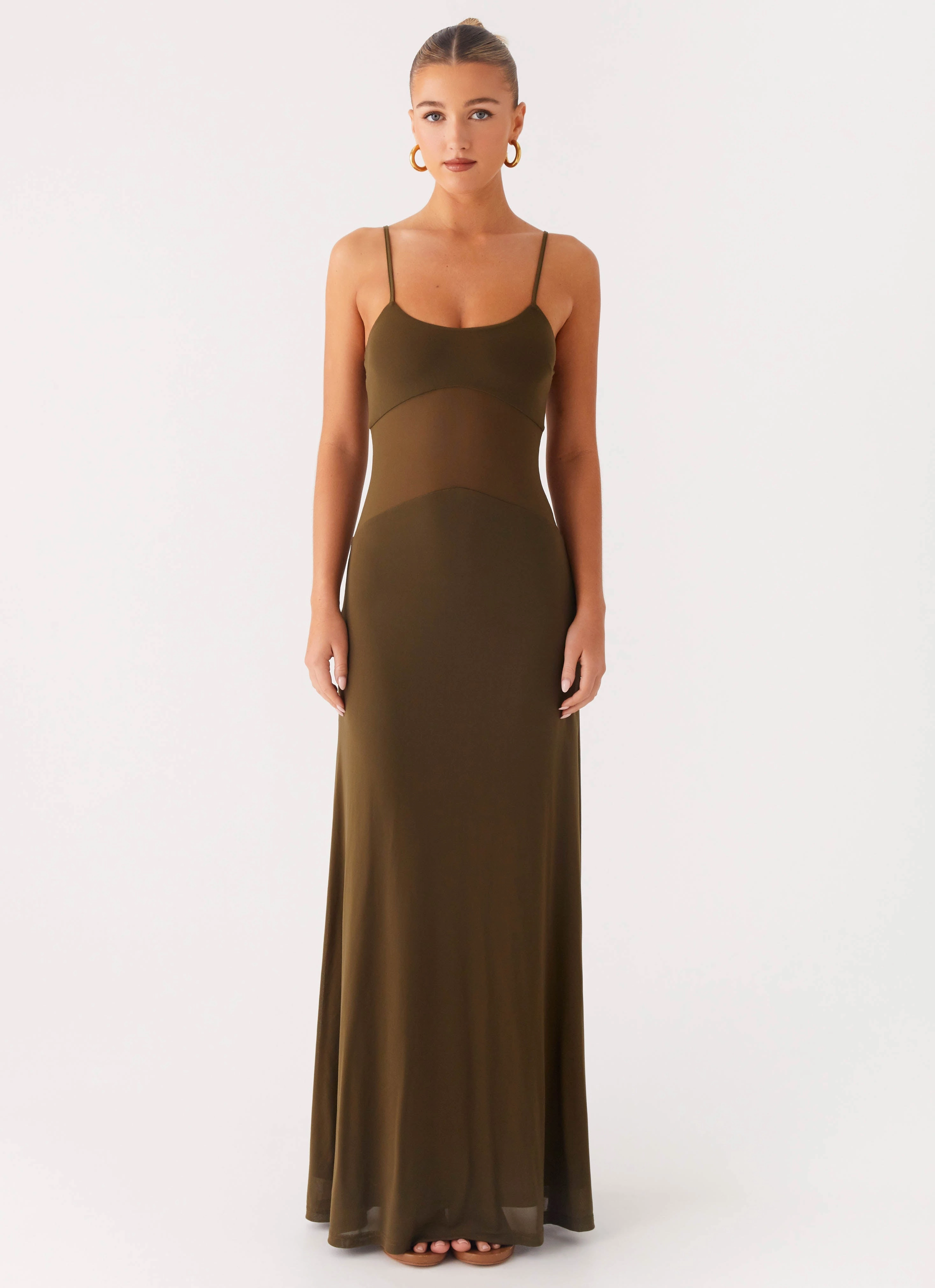 Timeless Soft Classic and Chic Starfall Maxi Dress - Khaki