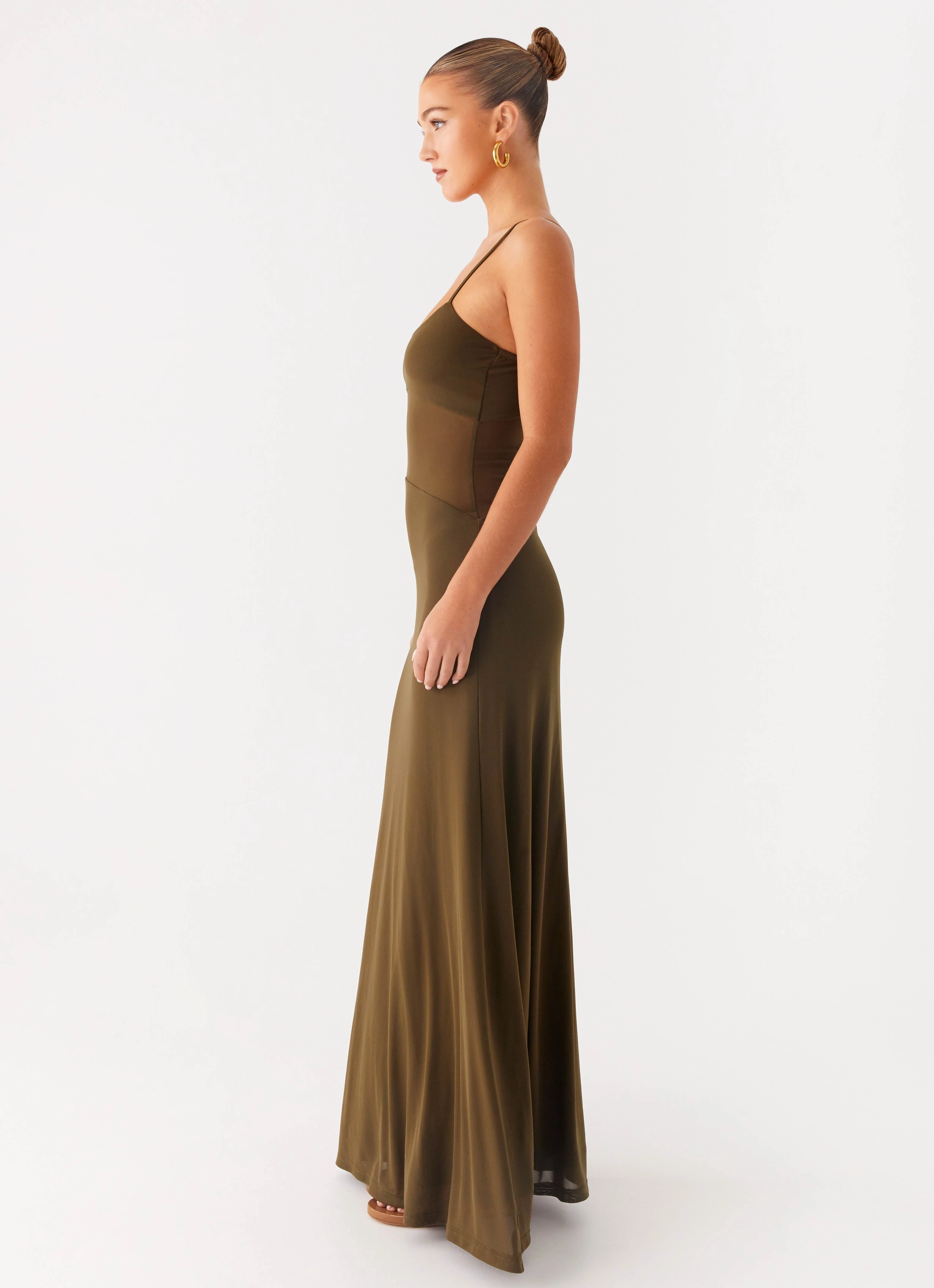 Starfall Maxi Dress - Khaki Simple Comfort Relaxed-fit