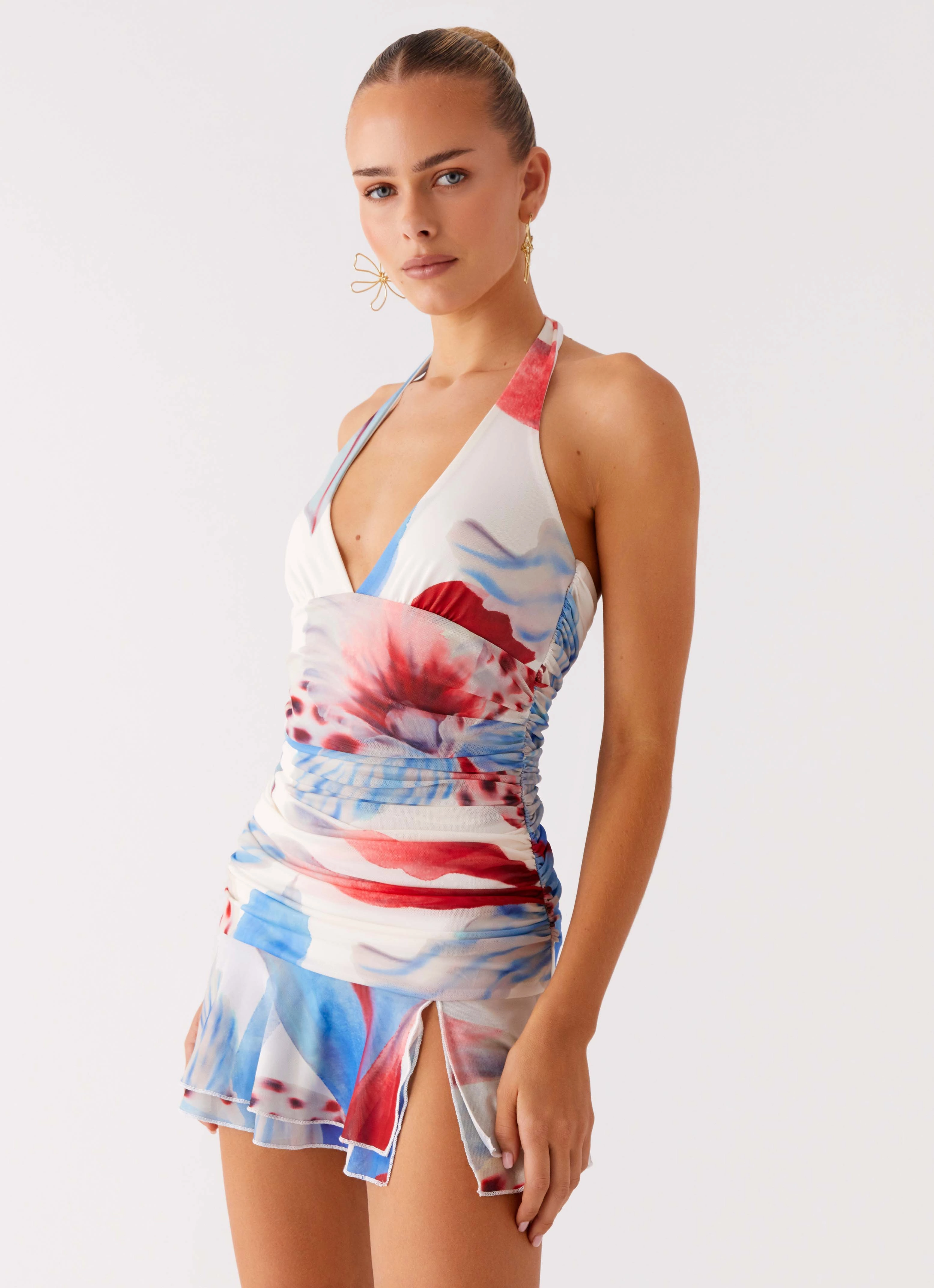 Starlit Night Mini Dress - Deep Sea Bloom Repair-Friendly