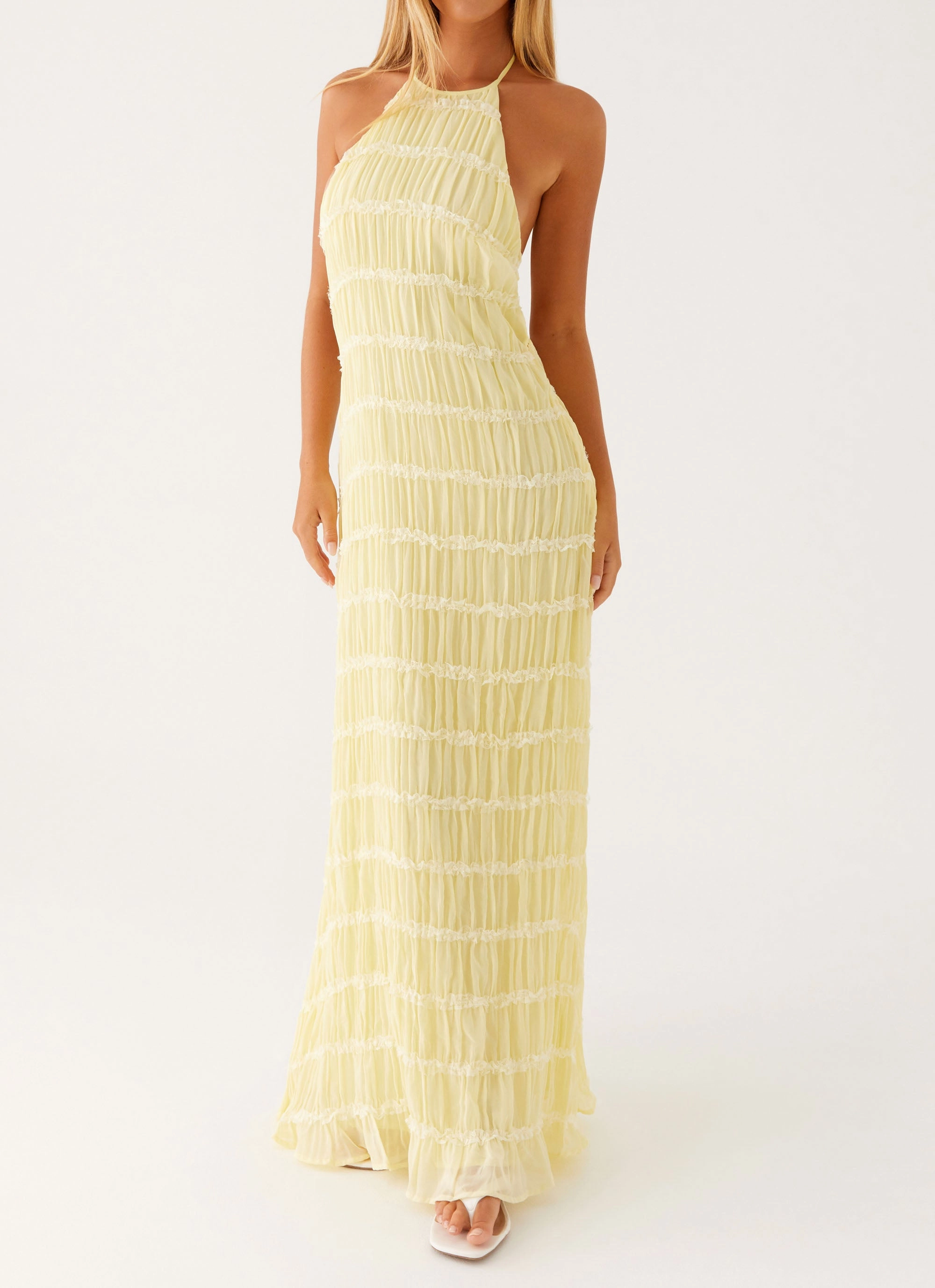 Urban Classic Fall Silhouette Aullie Maxi Dress - Yellow