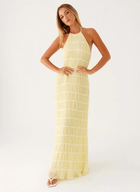 Aullie Maxi Dress - Yellow Luxe Comfort
