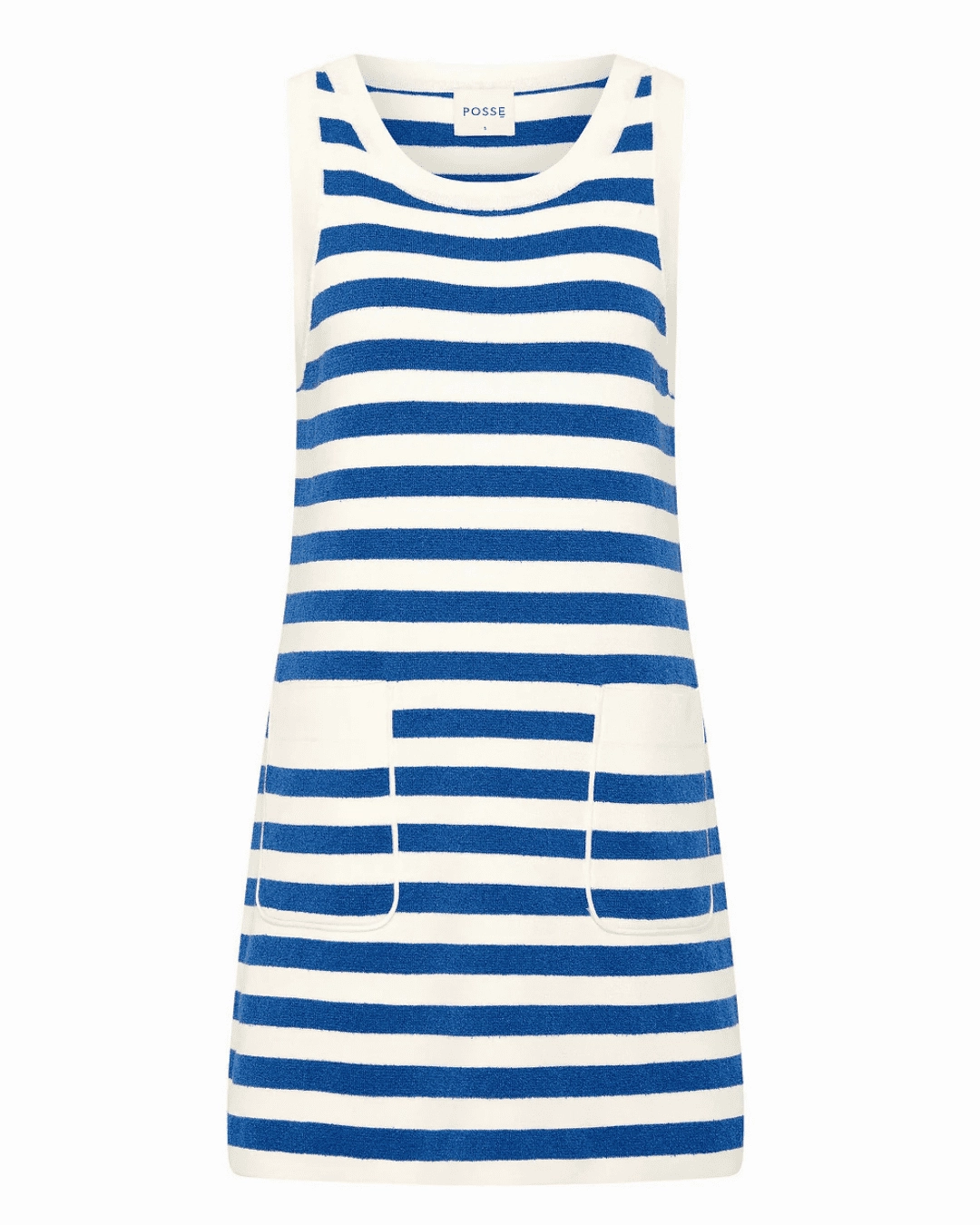 Party Safe Ari Mini Dress in Blue Stripe