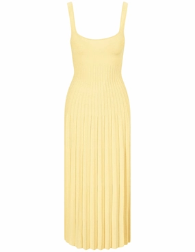 STAUD Ellison Knit Midi Dress NonIrritatingStitching