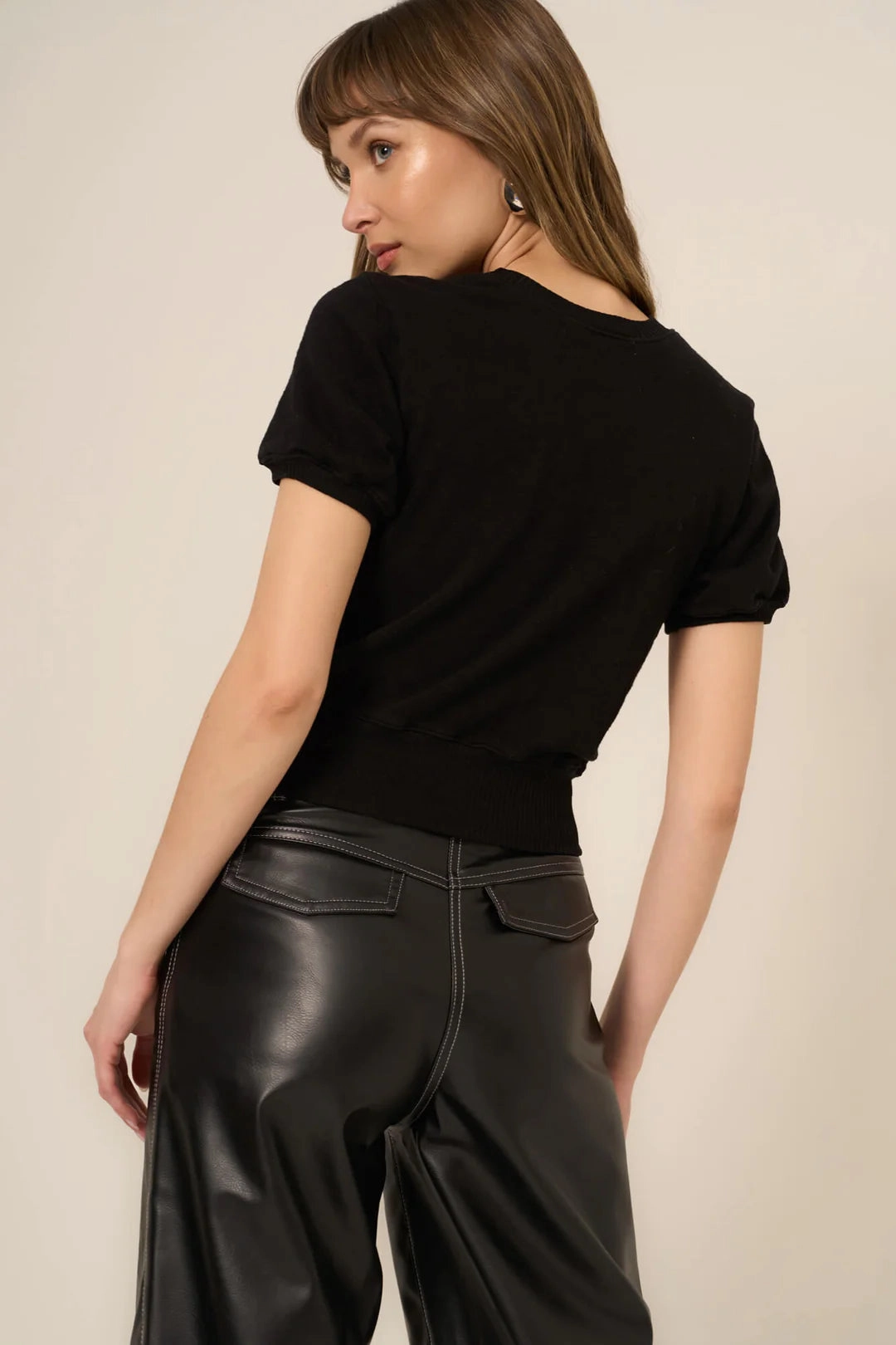 Stay Awhile Short Sleeve Sweatshirt Breathable Linen Blend