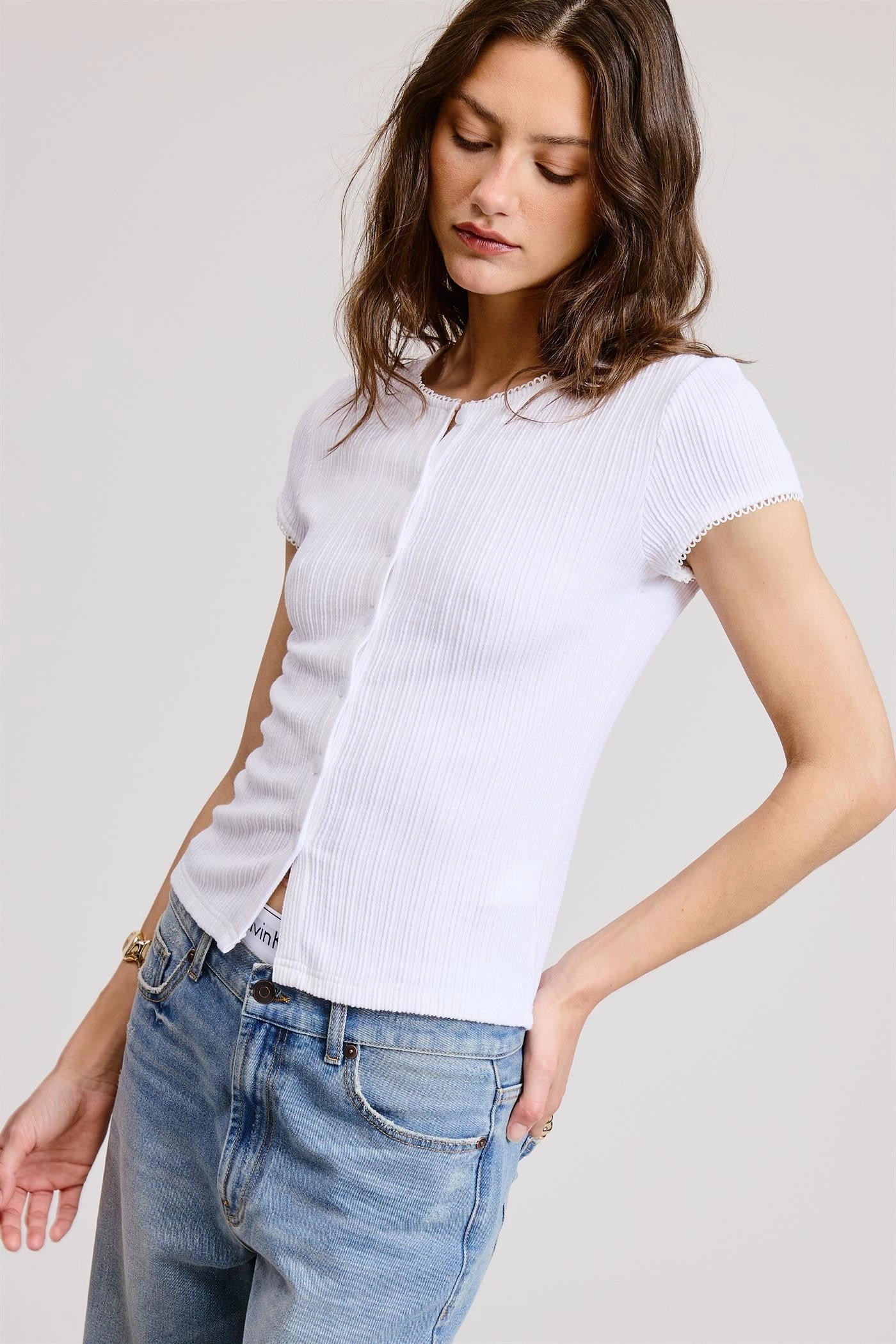 Stay With Me Ribbed Top - Ivory Versatile Apparel