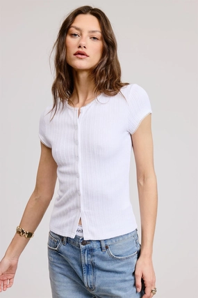 Stay With Me Ribbed Top - Ivory Comfy Layer Essential Wardrobe
