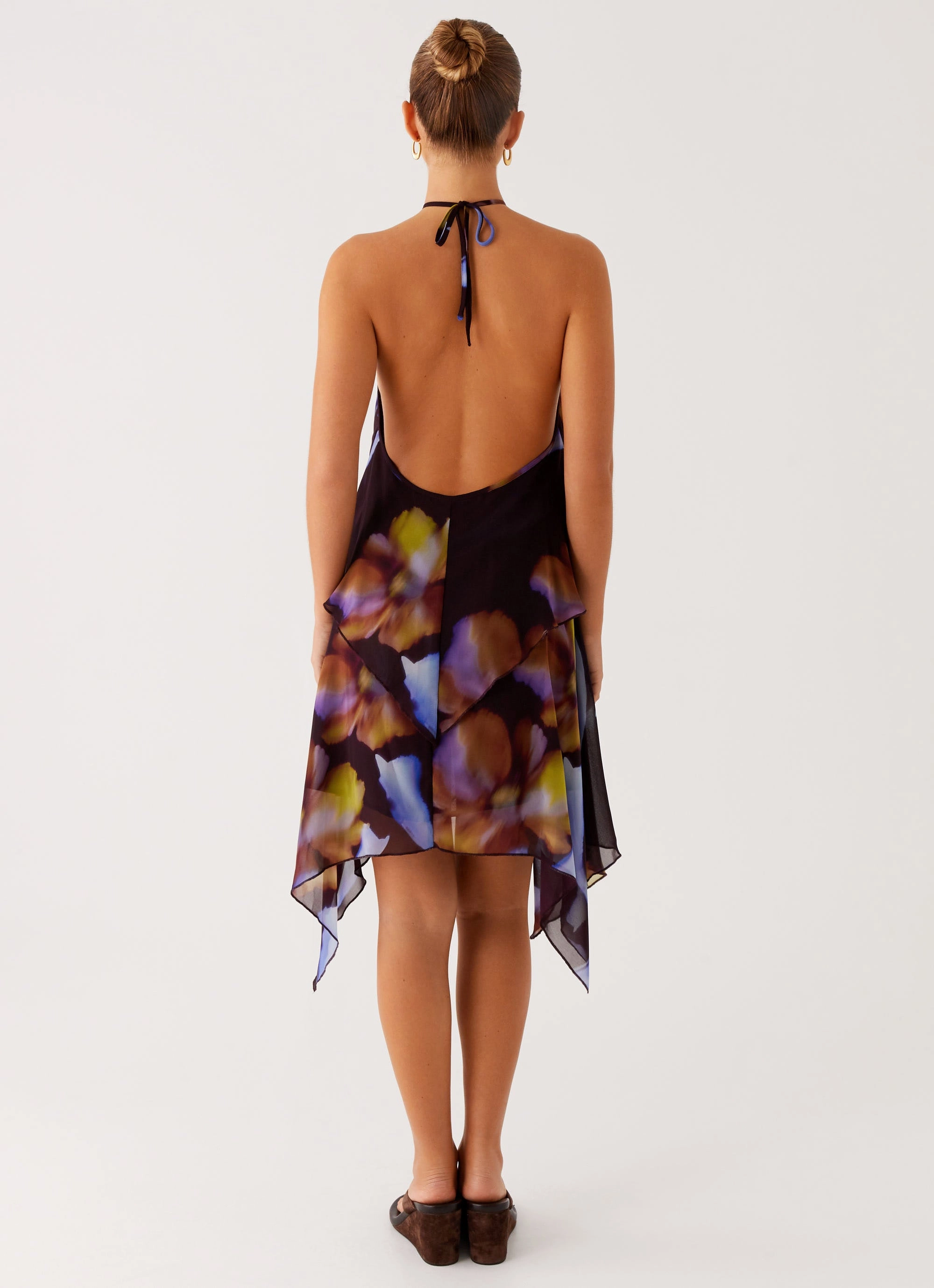 Comfortable Design Wear Verbena Midi Dress - Dark Floral