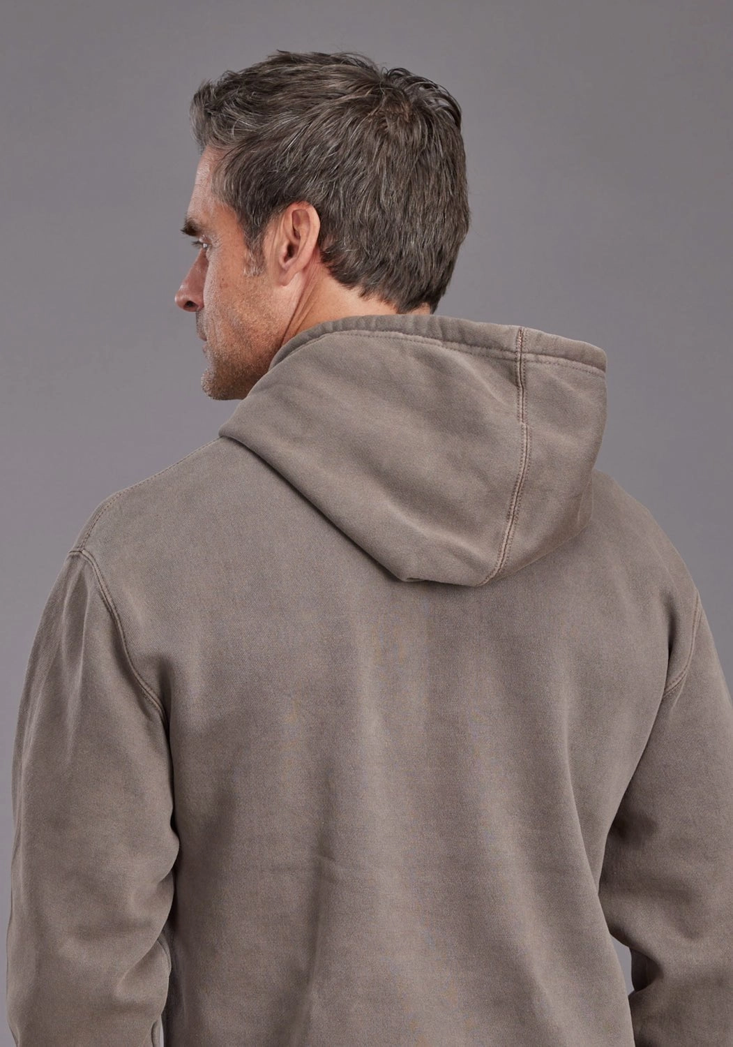 Stetson Mens American Heritage Brown Cotton Blend Hoodie Moisture Wicking Finish Elasticized Edging