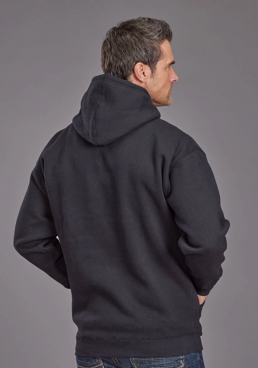 Modern Utility Light Outdoor Layer Stetson Mens American Legend Black Cotton Blend Hoodie