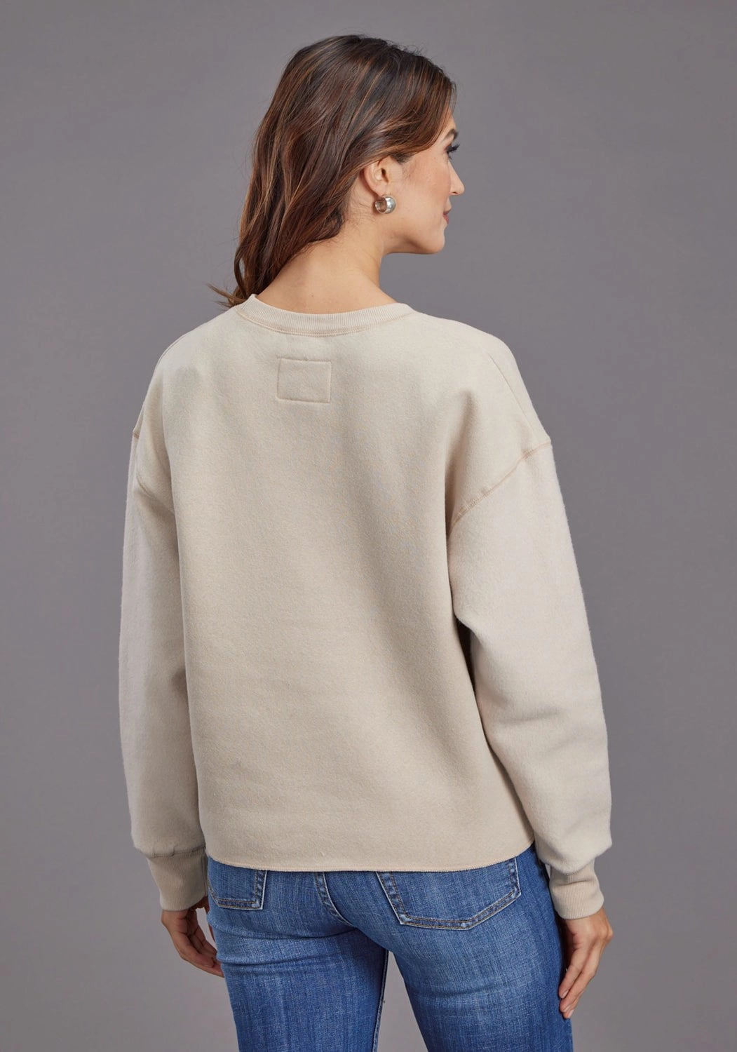 Stetson Womens Midi Length Beige Cotton Blend Pullover Sweater Versatile Wear Everyday Cozy