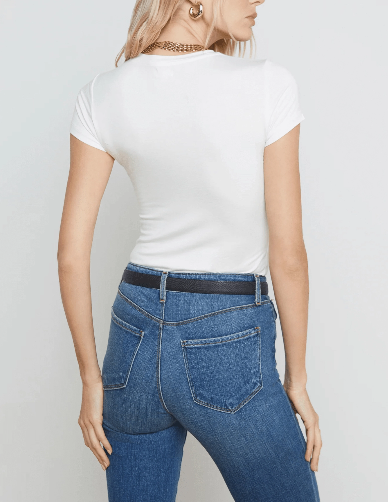 Stretch Fit All Time Use L'Agence Ressi Crew Neck Tee