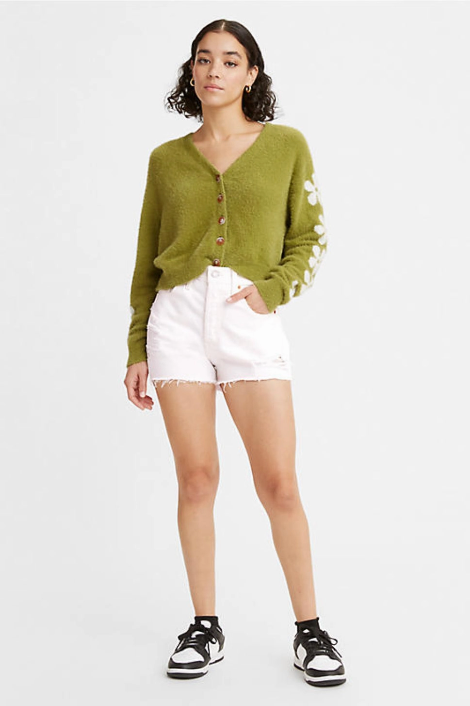 Levi's 501 Women's Original Shorts Double Layered Hem Reinforcement Simple Shirt