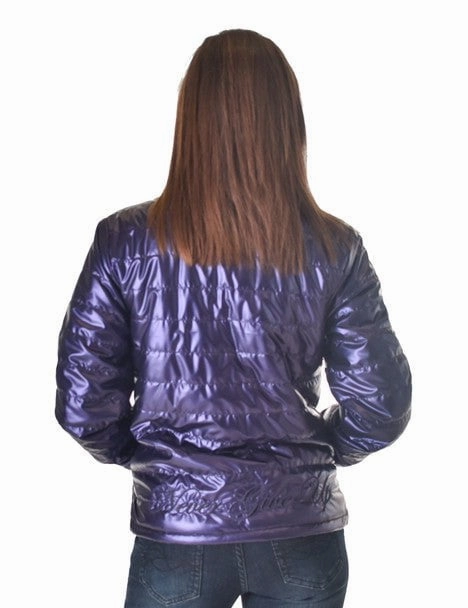 Recycled Material Blend Stylish Chill Piece Cowgirl Tuff Womens Horizontal Midweight Purple 100% Polyester Softshell Jacket