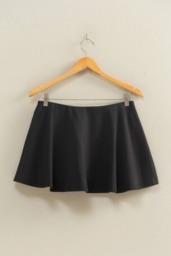 Flirty Scuba Mini Skort - Black Chilly Wear