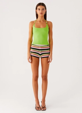 BondedSeams SublimatedPrint Palm Beach Top - Citrus