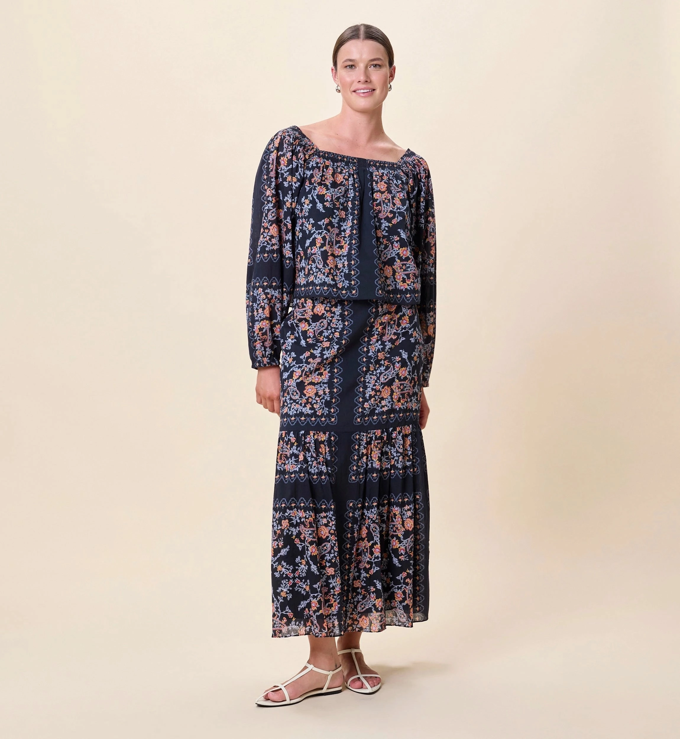 Lucille Blouse | Dark La Ramos AllDay Comfort LowMaintenanceFabric