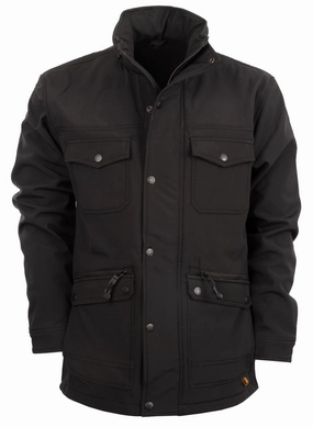 WrinkleFreeFinish STS Ranchwear Mens Brazos II Black Polyester Softshell Jacket