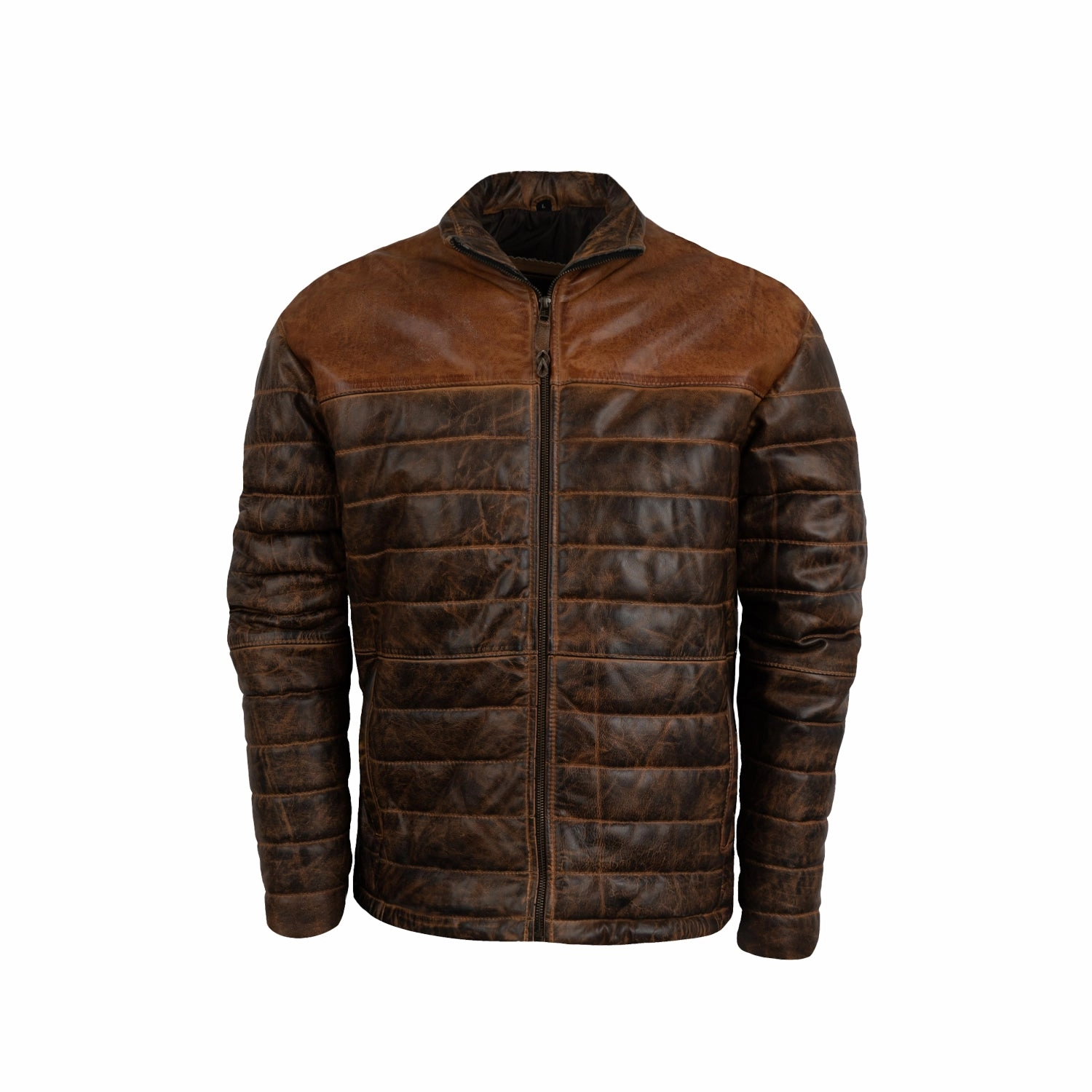 Odor Control Treatment FlexibleFit STS Ranchwear Mens Clyde Tobacco Leather Jacket