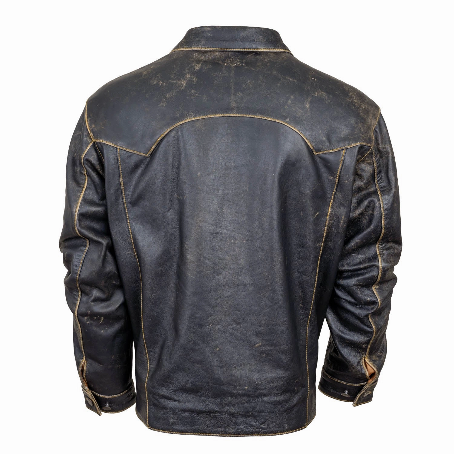Neutral Tones Day To Night Wear STS Ranchwear Mens Jesse James Antique Black Leather Jacket